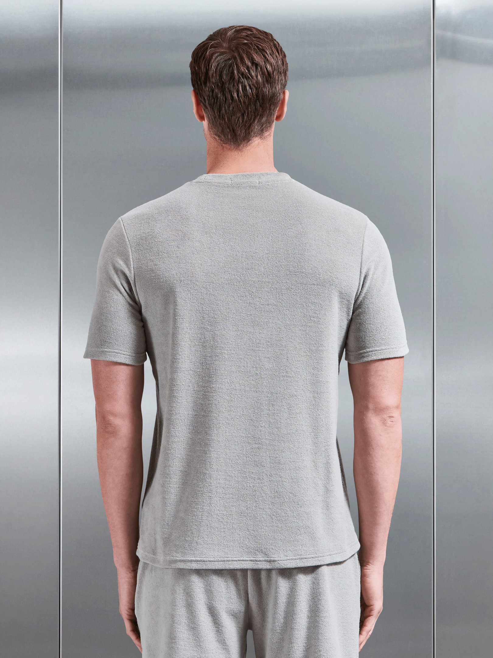 Towelling T-Shirt in Stone