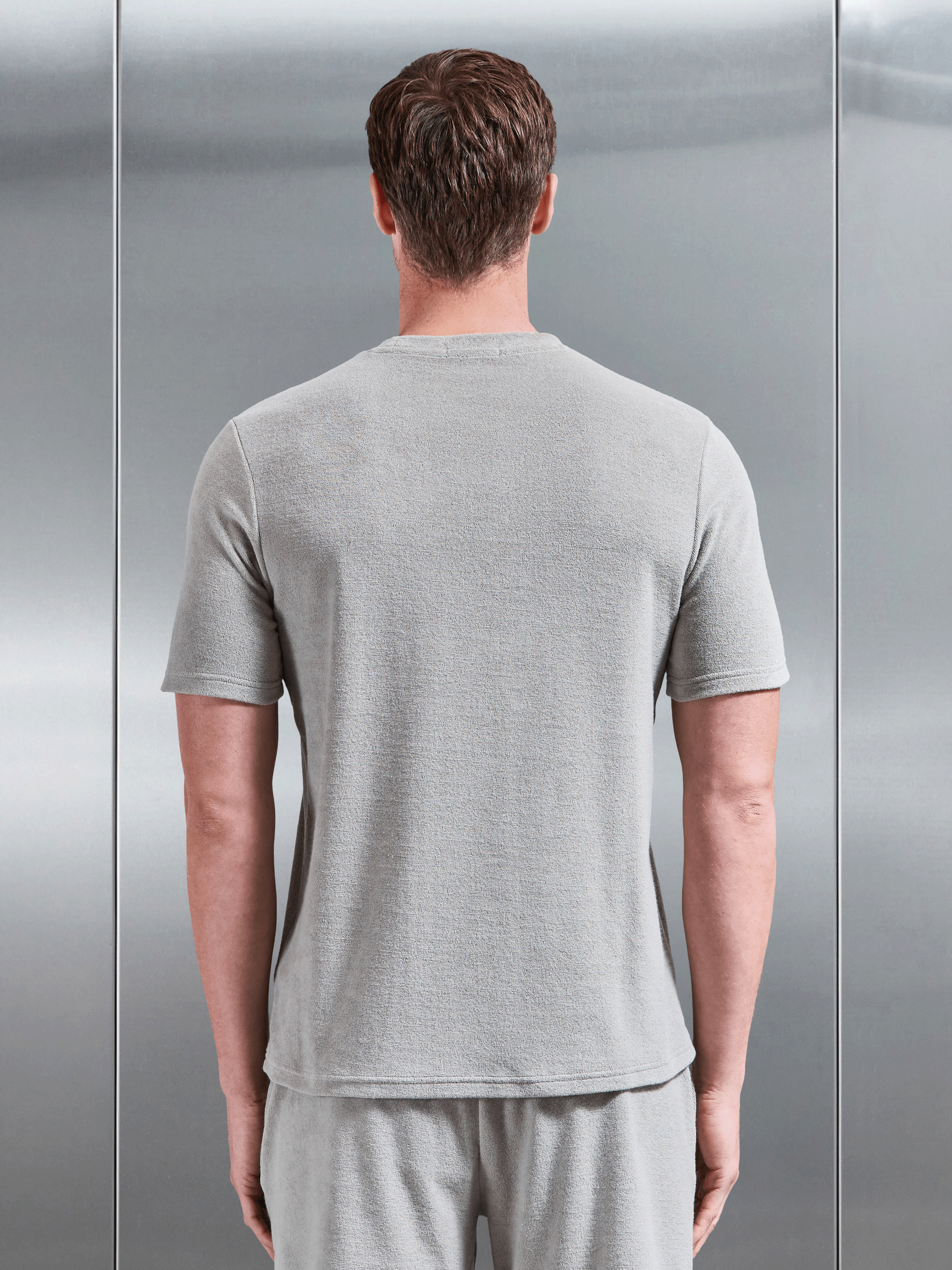 Towelling T-Shirt in Stone