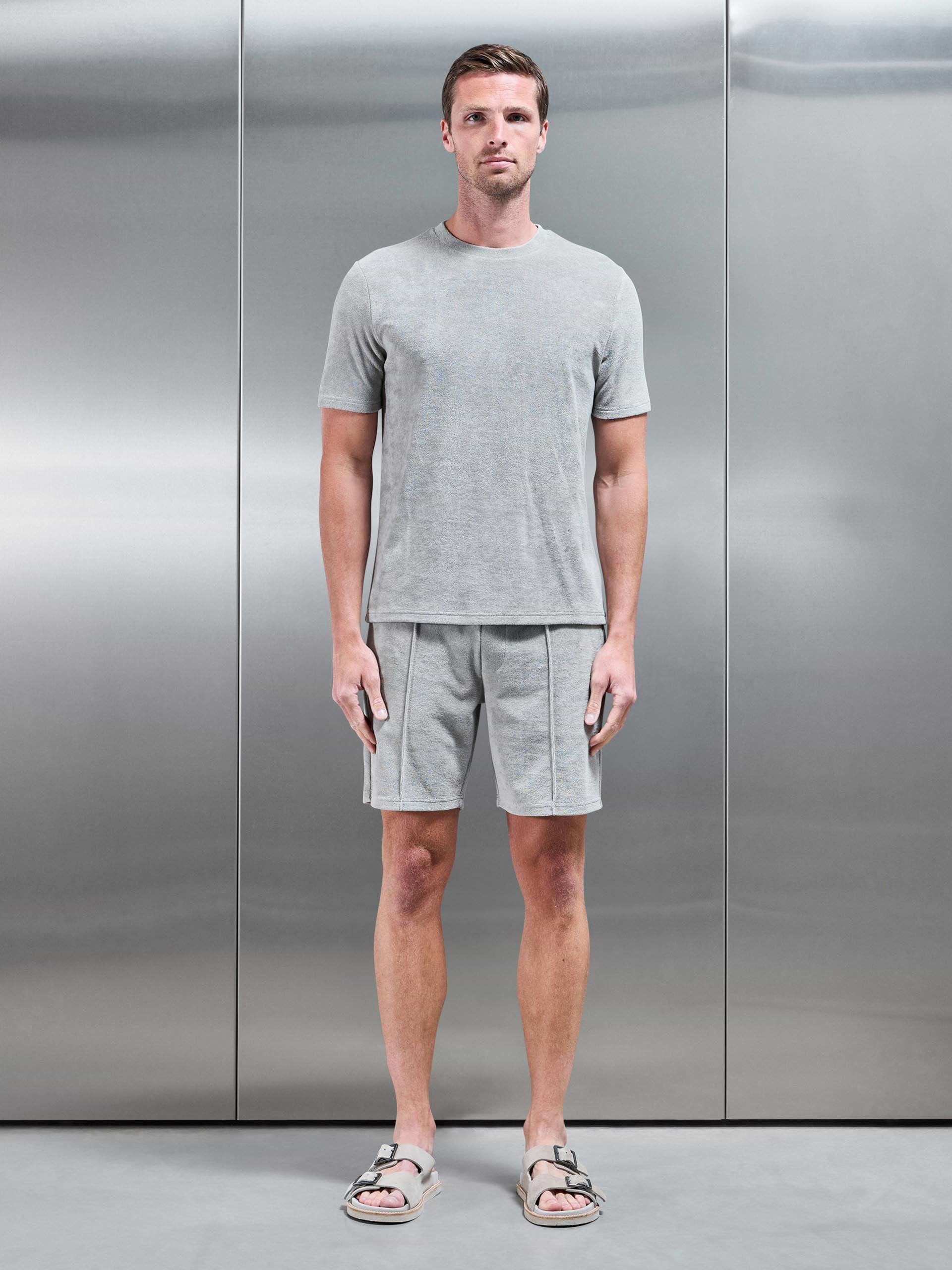 Towelling T-Shirt in Stone