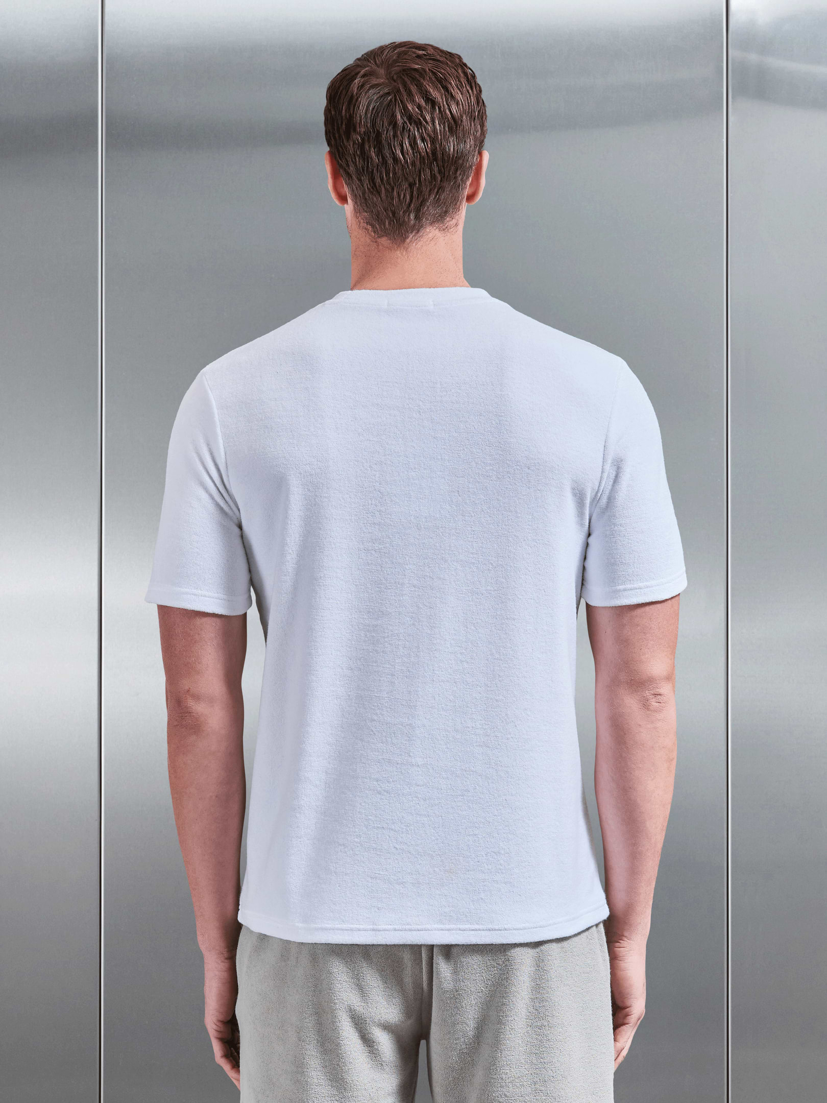 Towelling T-Shirt in White