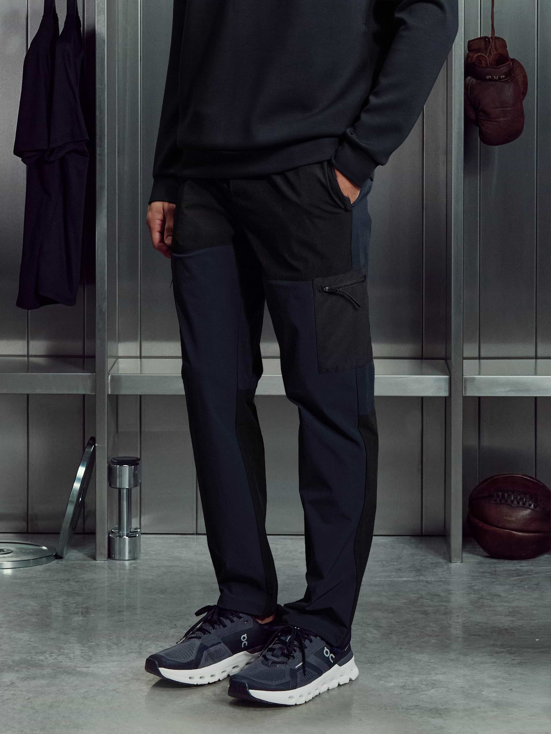 Trail Colour Block Cargo Pant in Navy