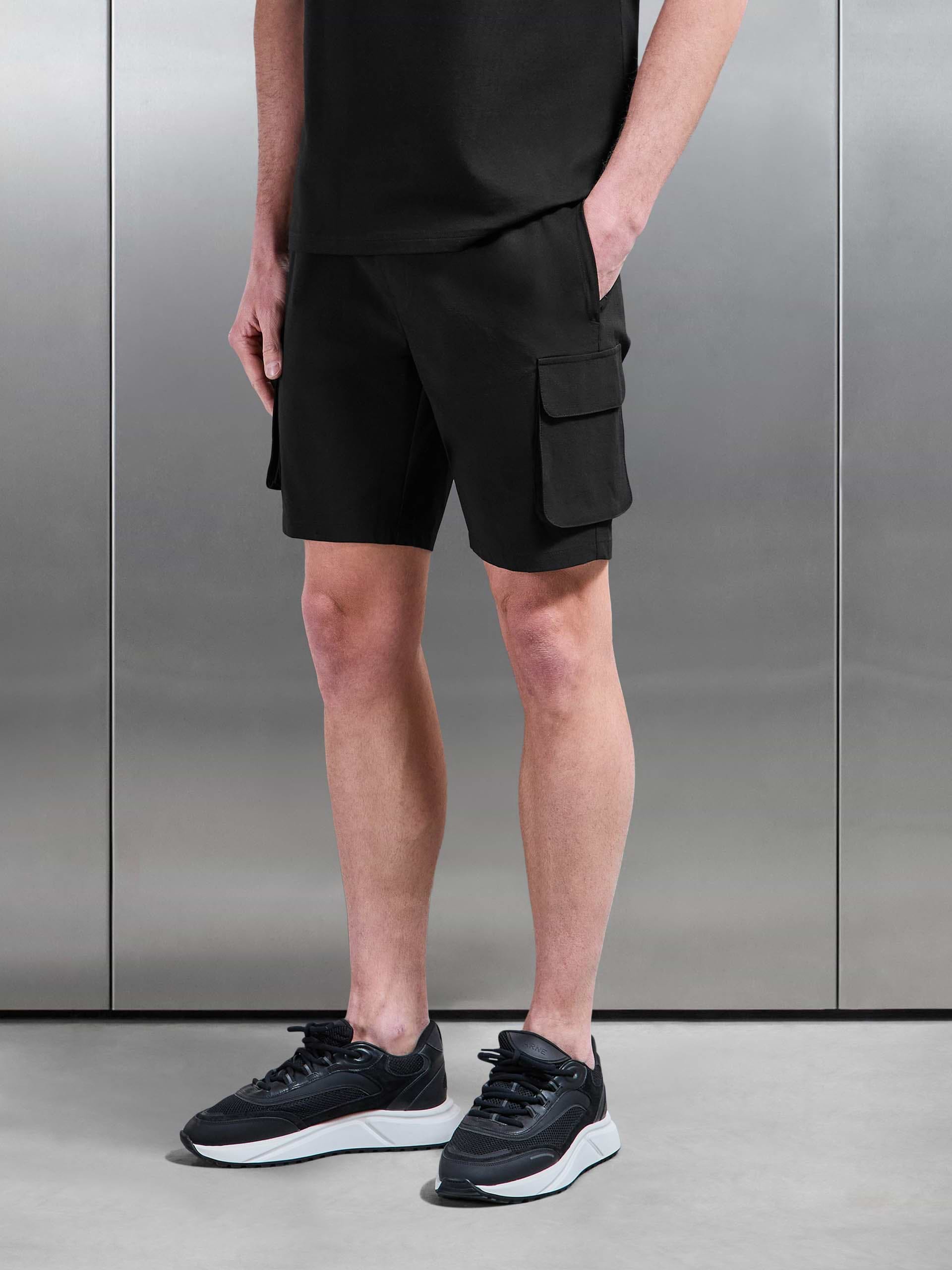Utility Cargo Short in Black