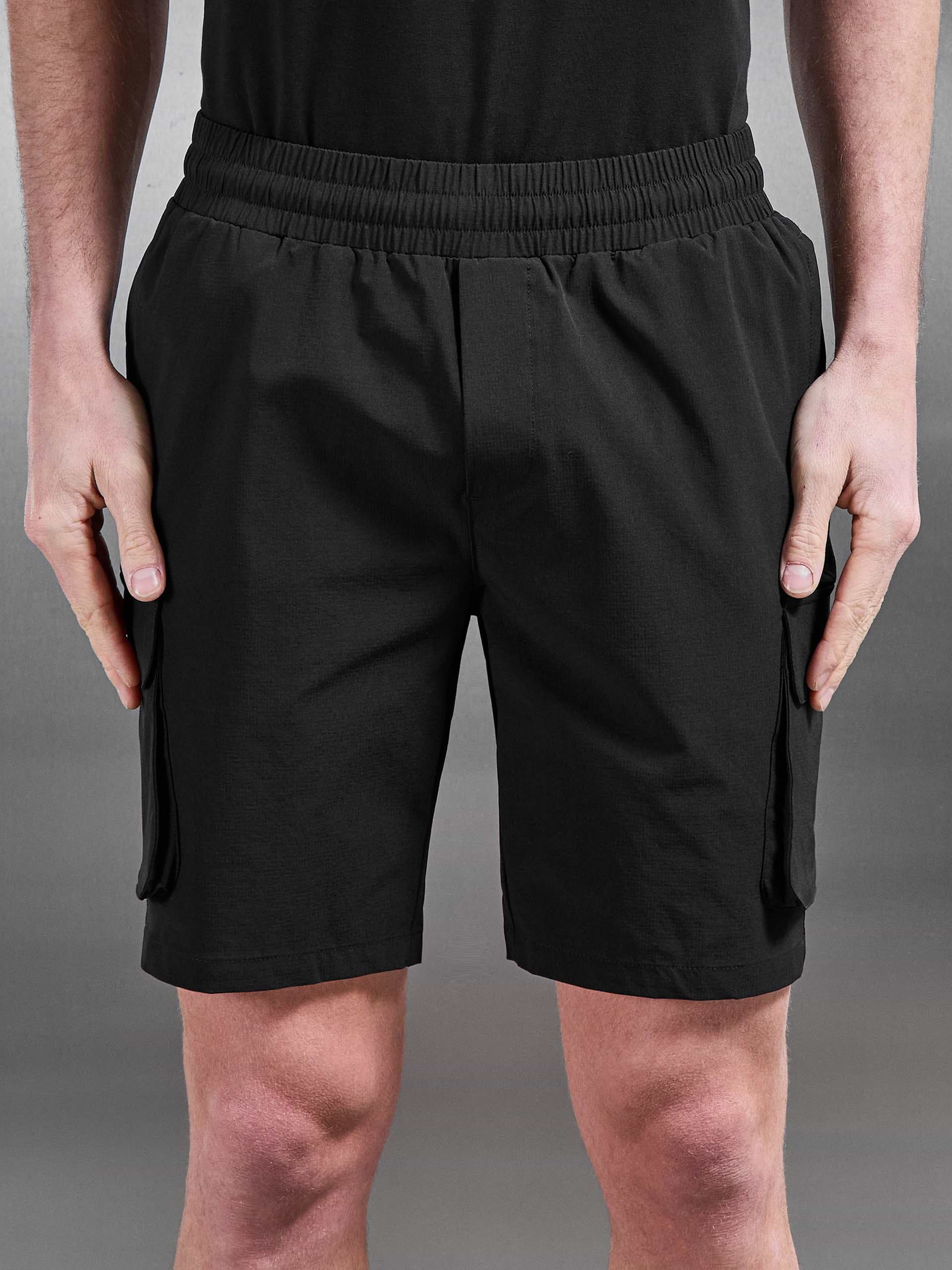 Utility Cargo Short in Black