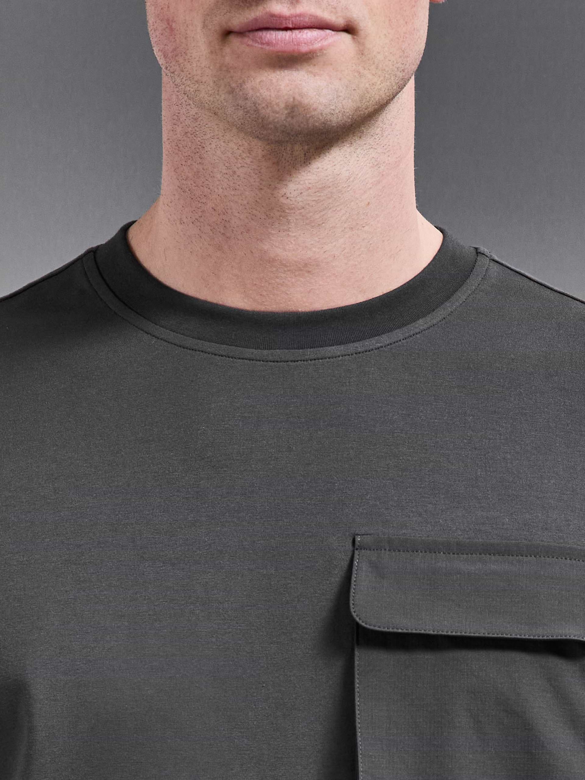 Utility Cargo T-Shirt in Grey