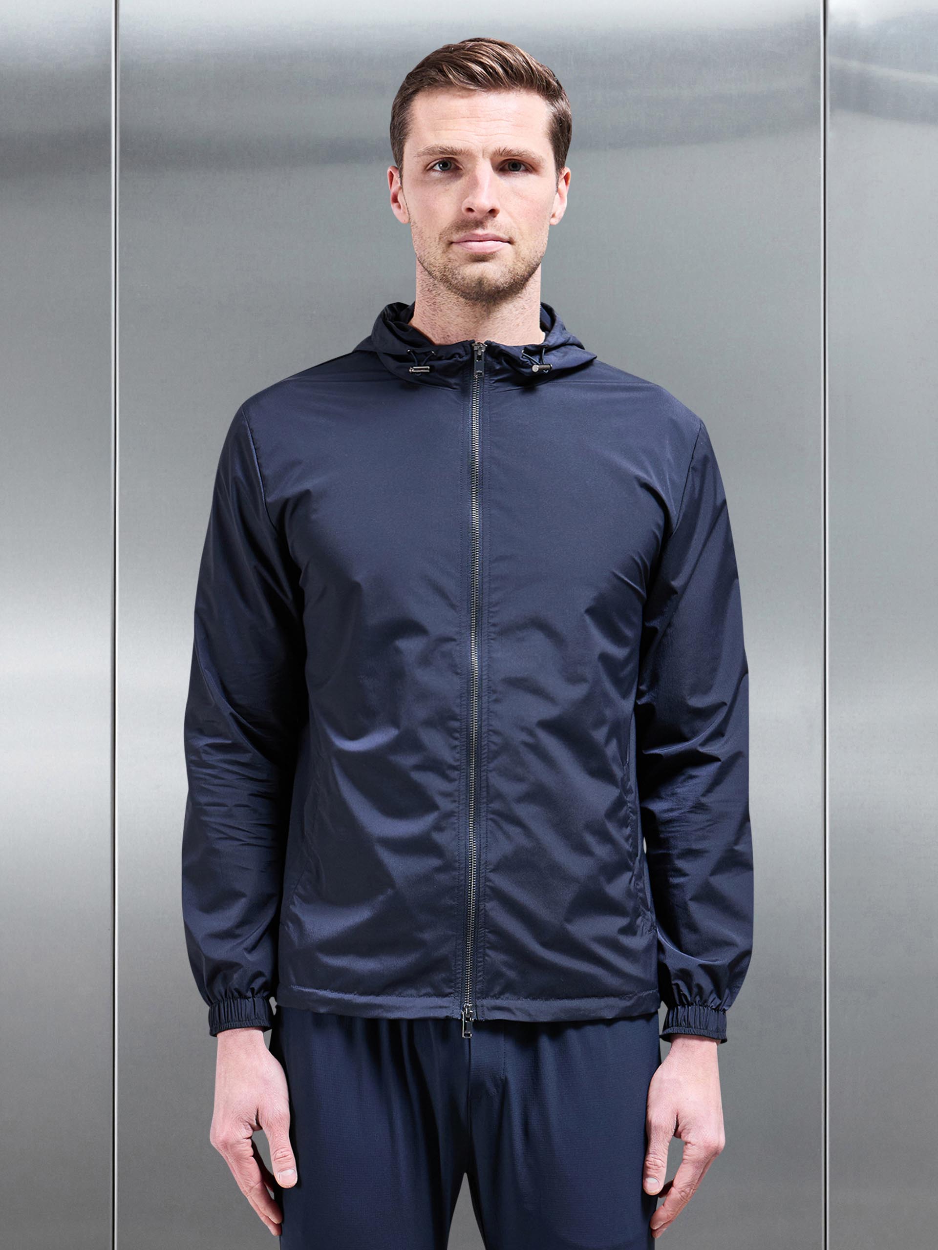 Utility Technical Shell Windbreaker in Navy