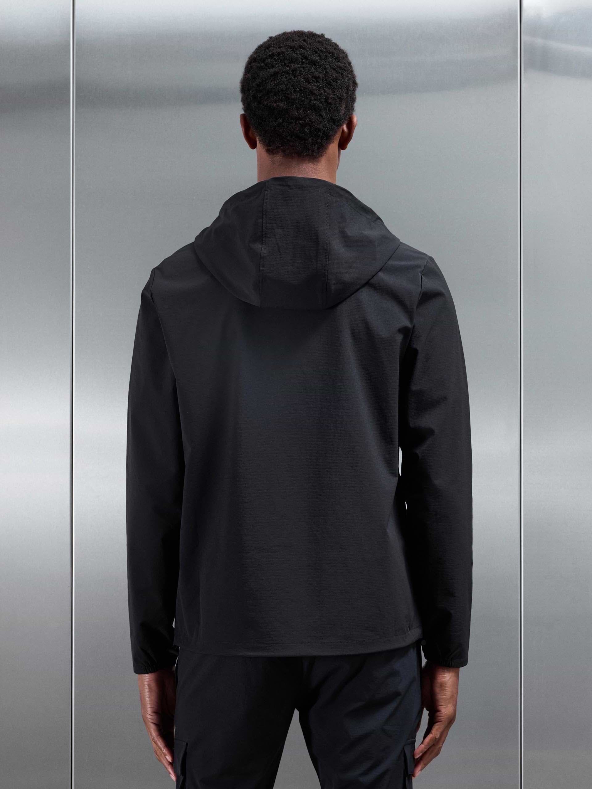 Utility Cargo Windbreaker in Black