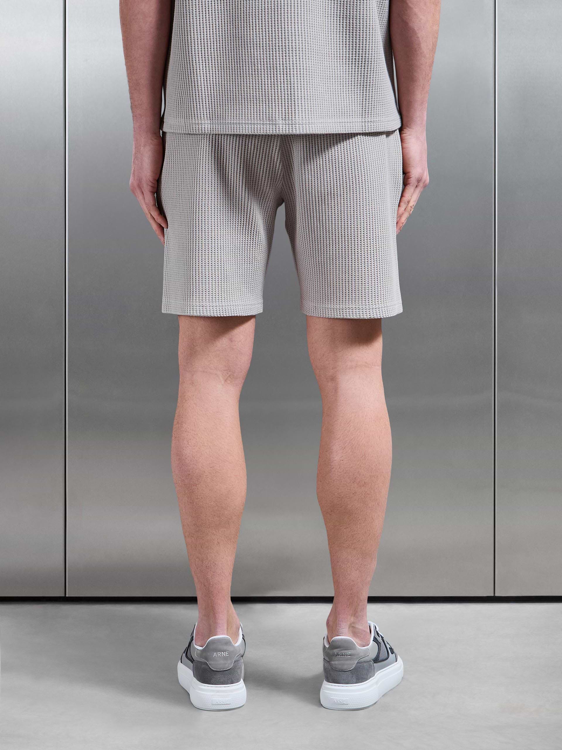 Waffle Relaxed Short in Stone