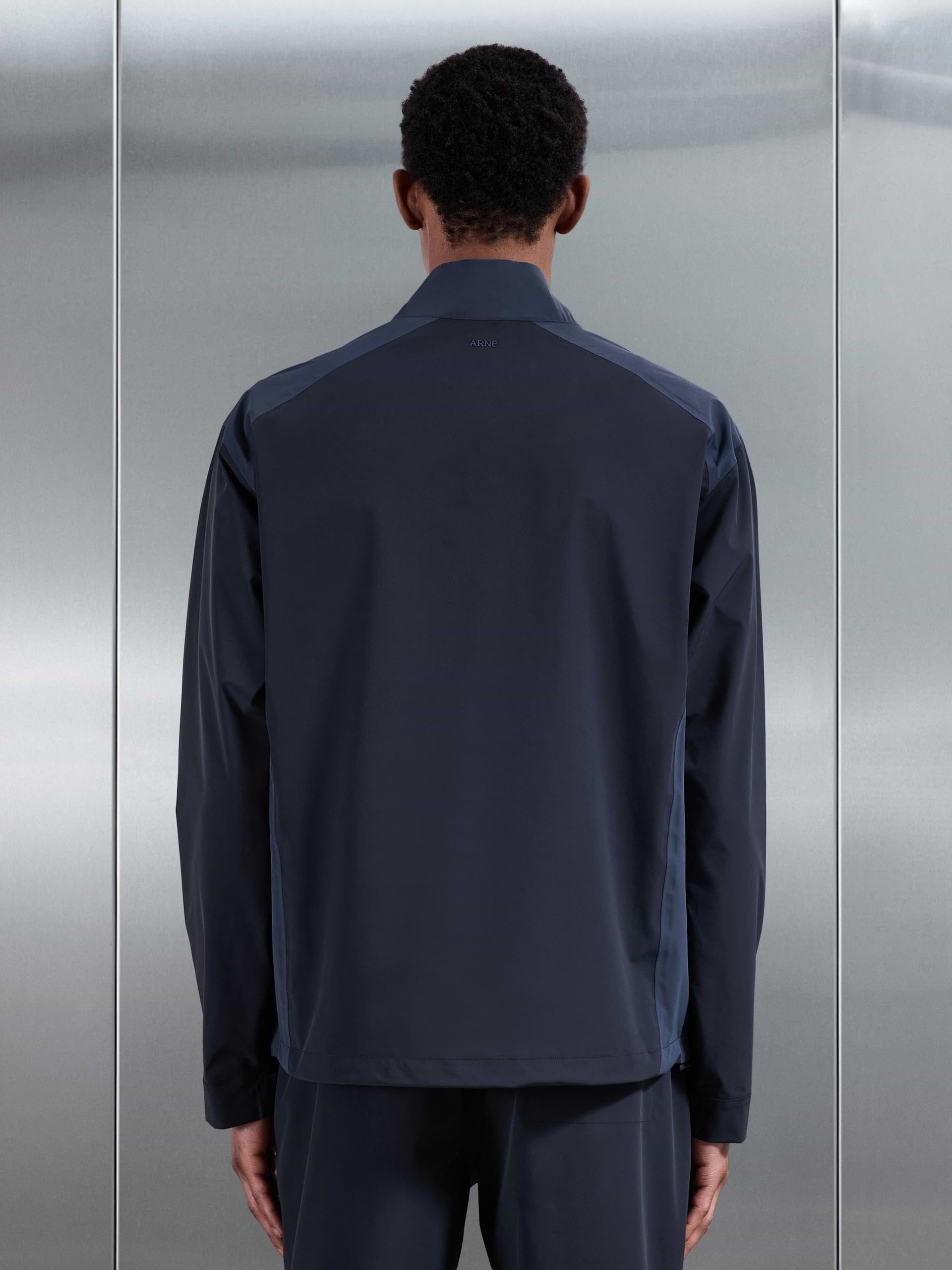 Waterproof Golf Colour Block Half Zip in Navy