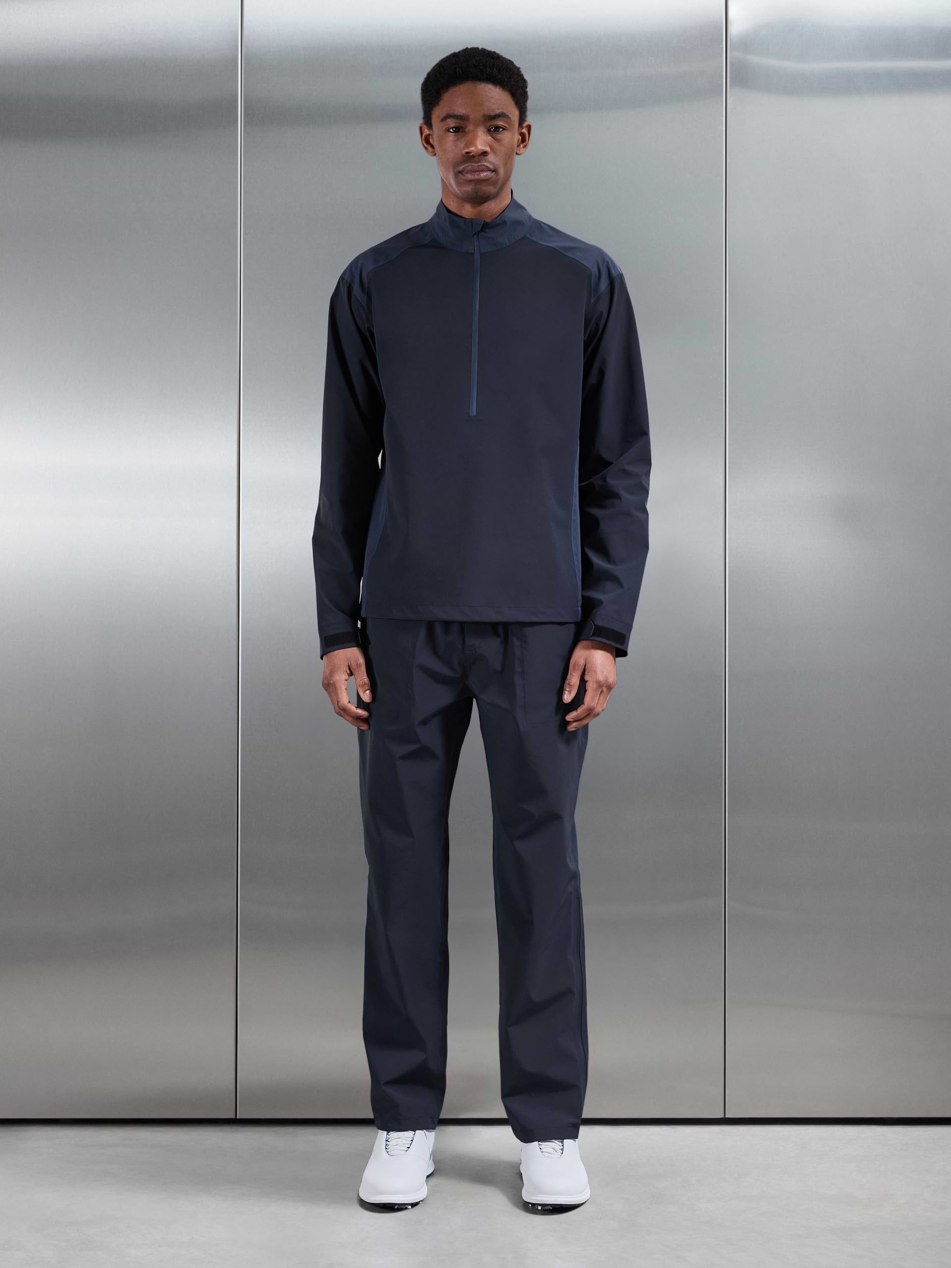 Waterproof Golf Colour Block Half Zip in Navy