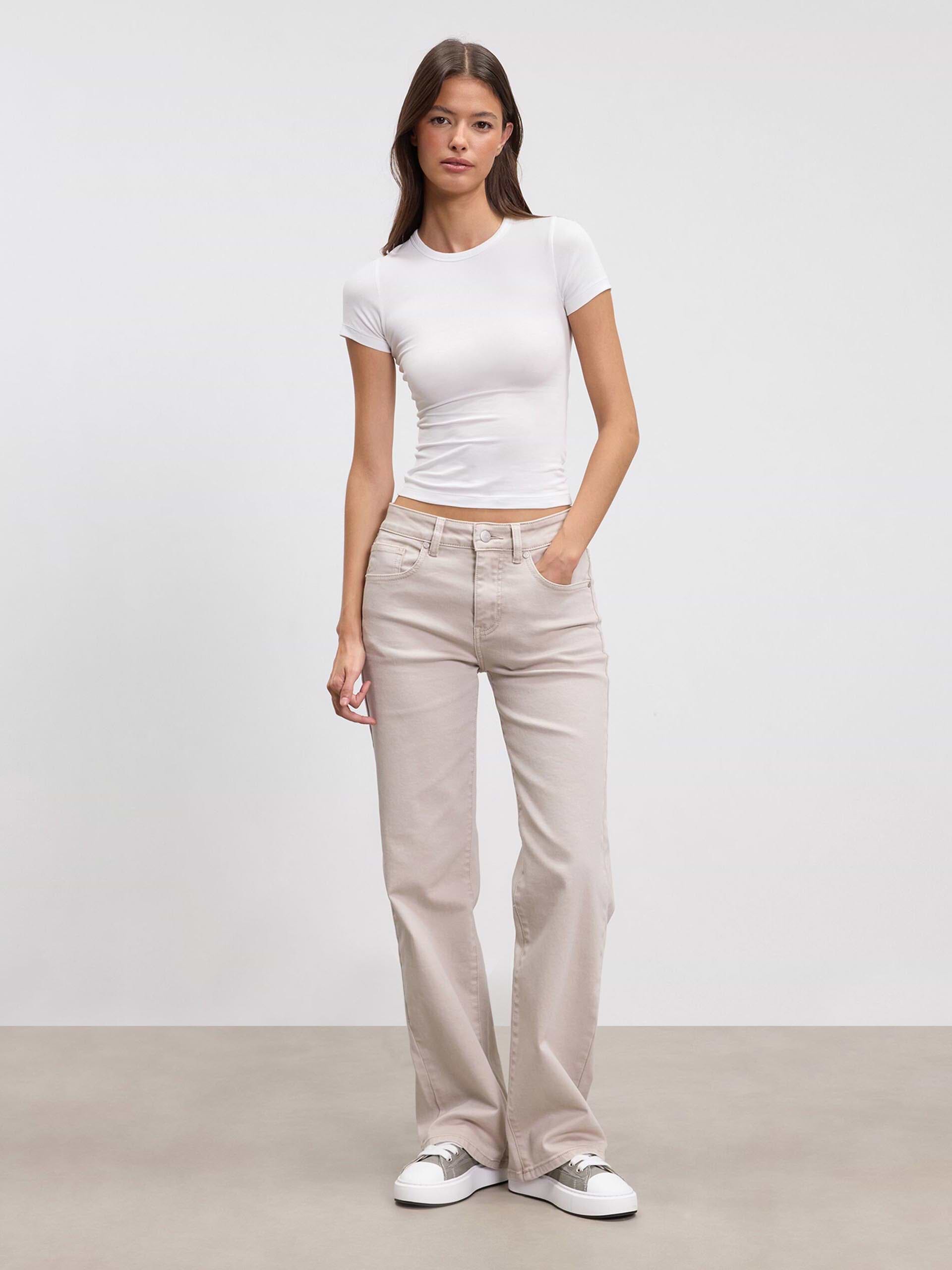 Womens Cotton Jersey T-Shirt in White