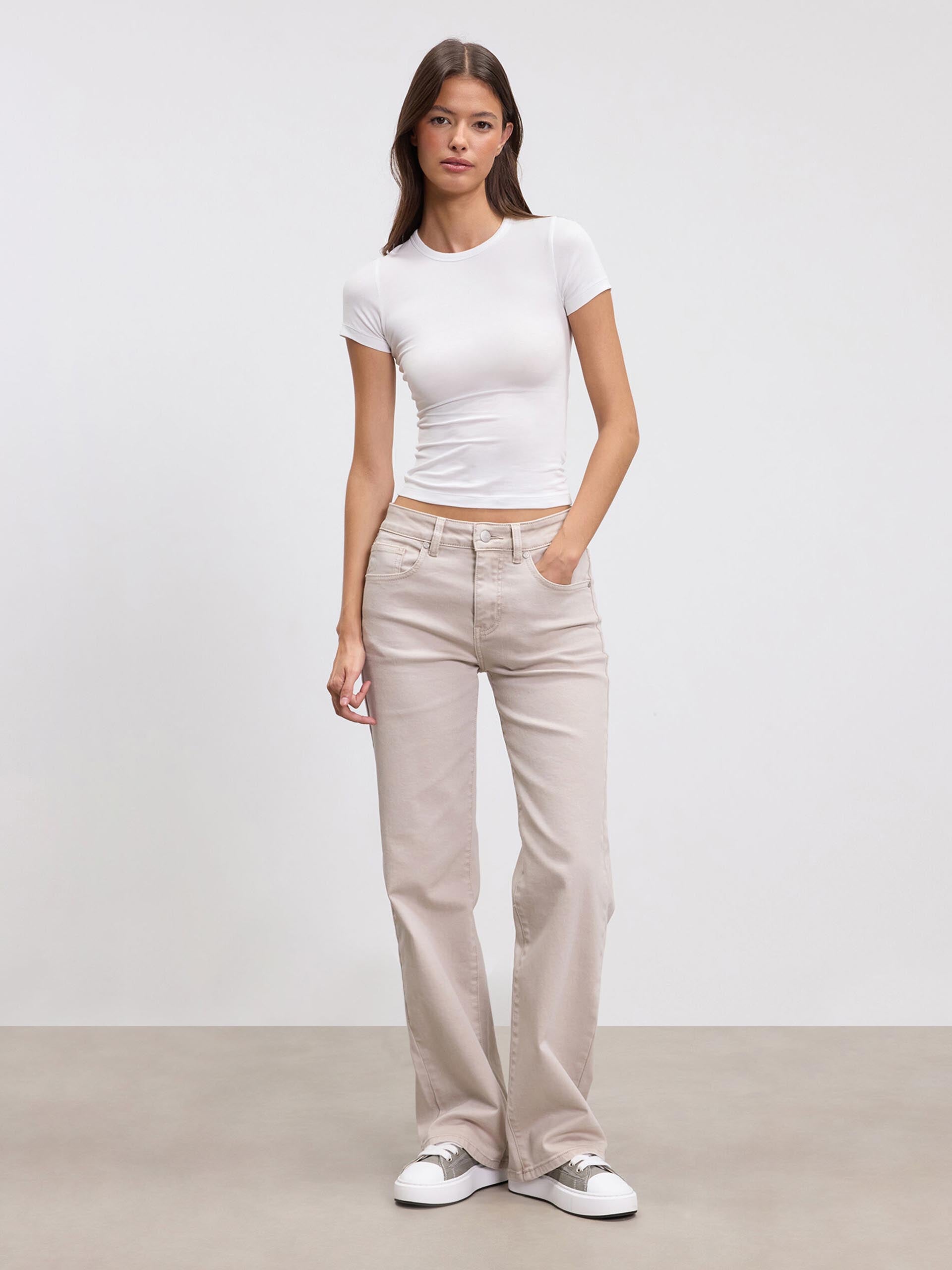 Womens Cotton Jersey T-Shirt in White