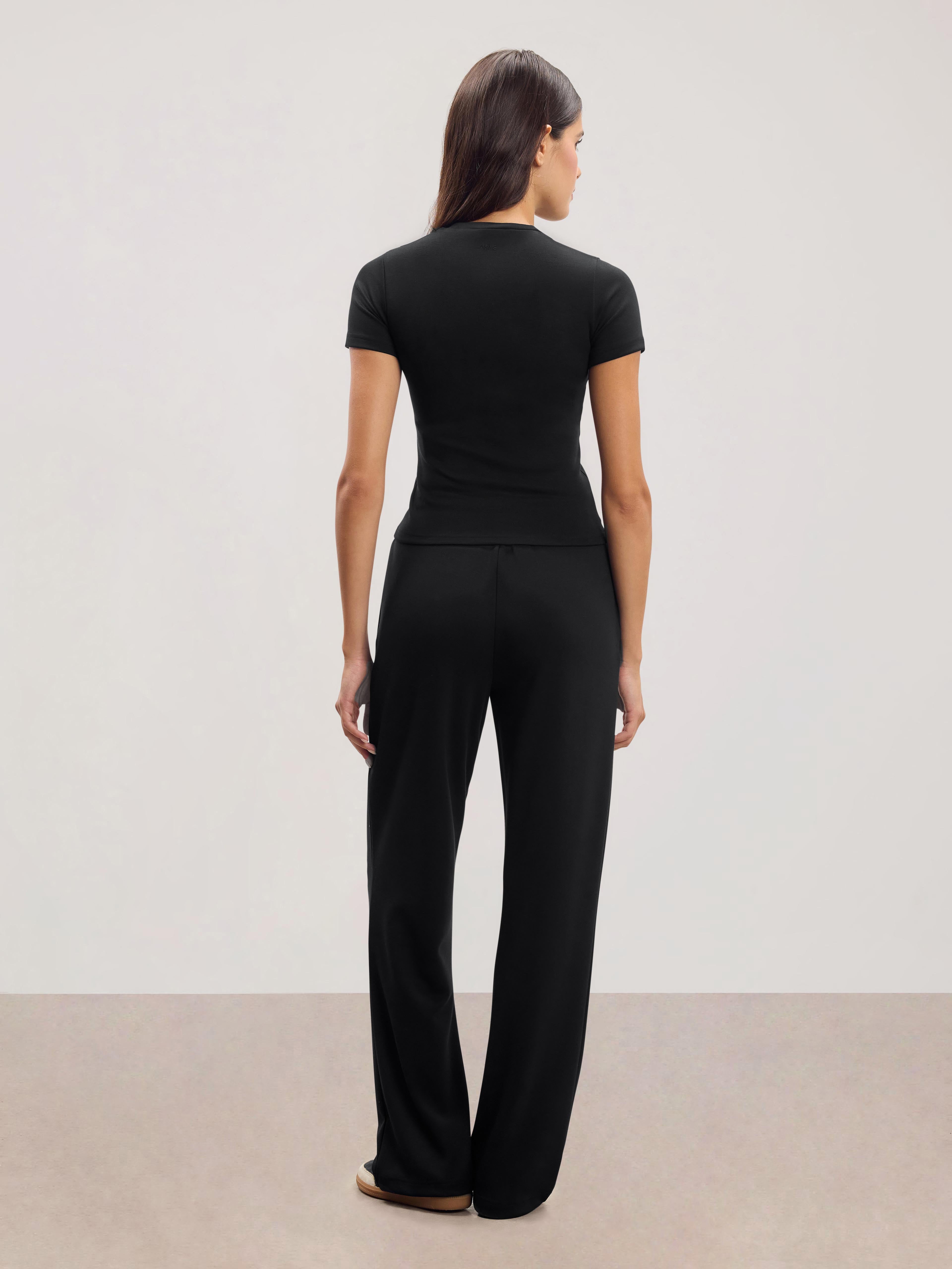 Womens Soft Interlock T-Shirt in Black