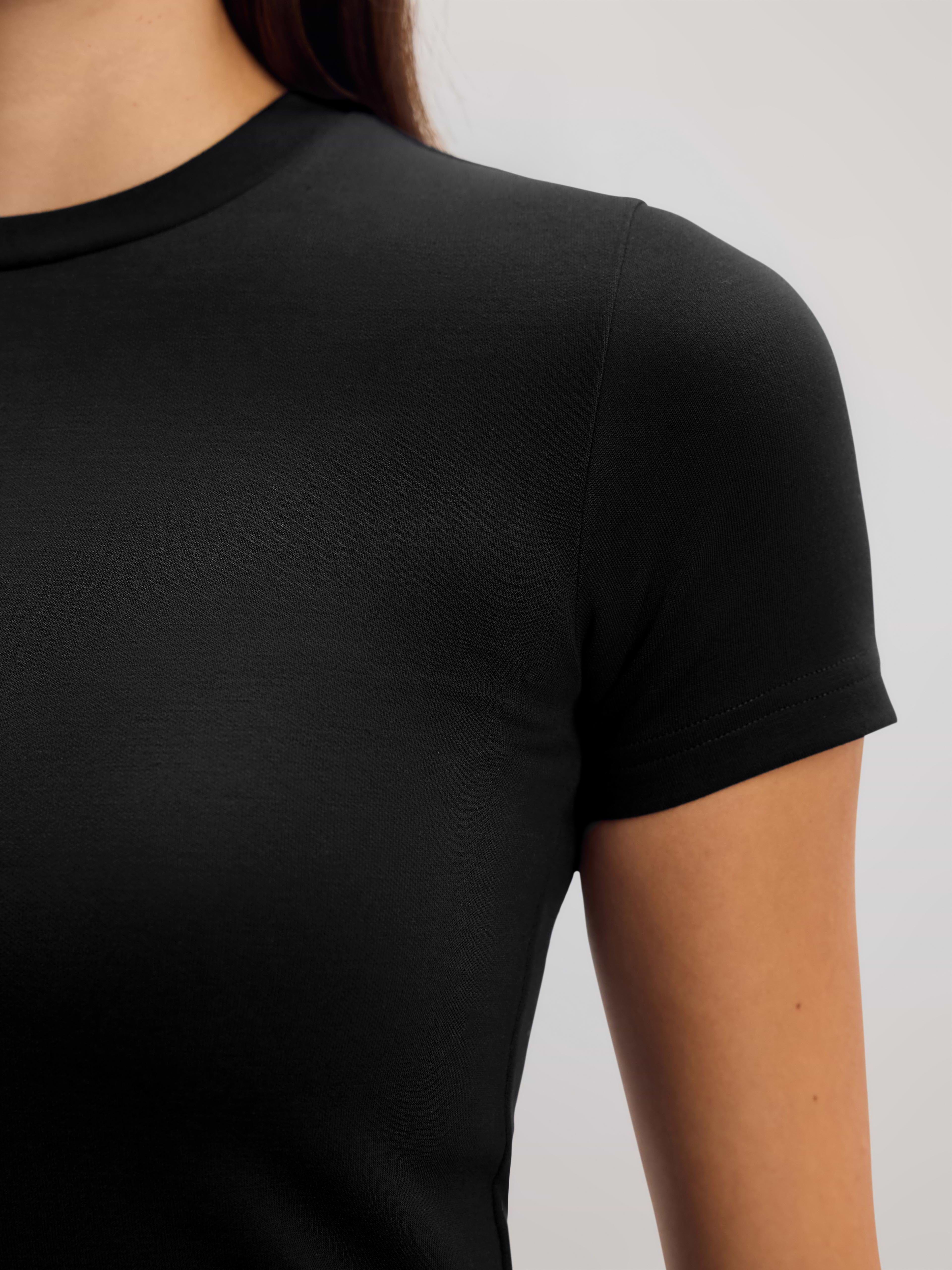 Womens Soft Interlock T-Shirt in Black