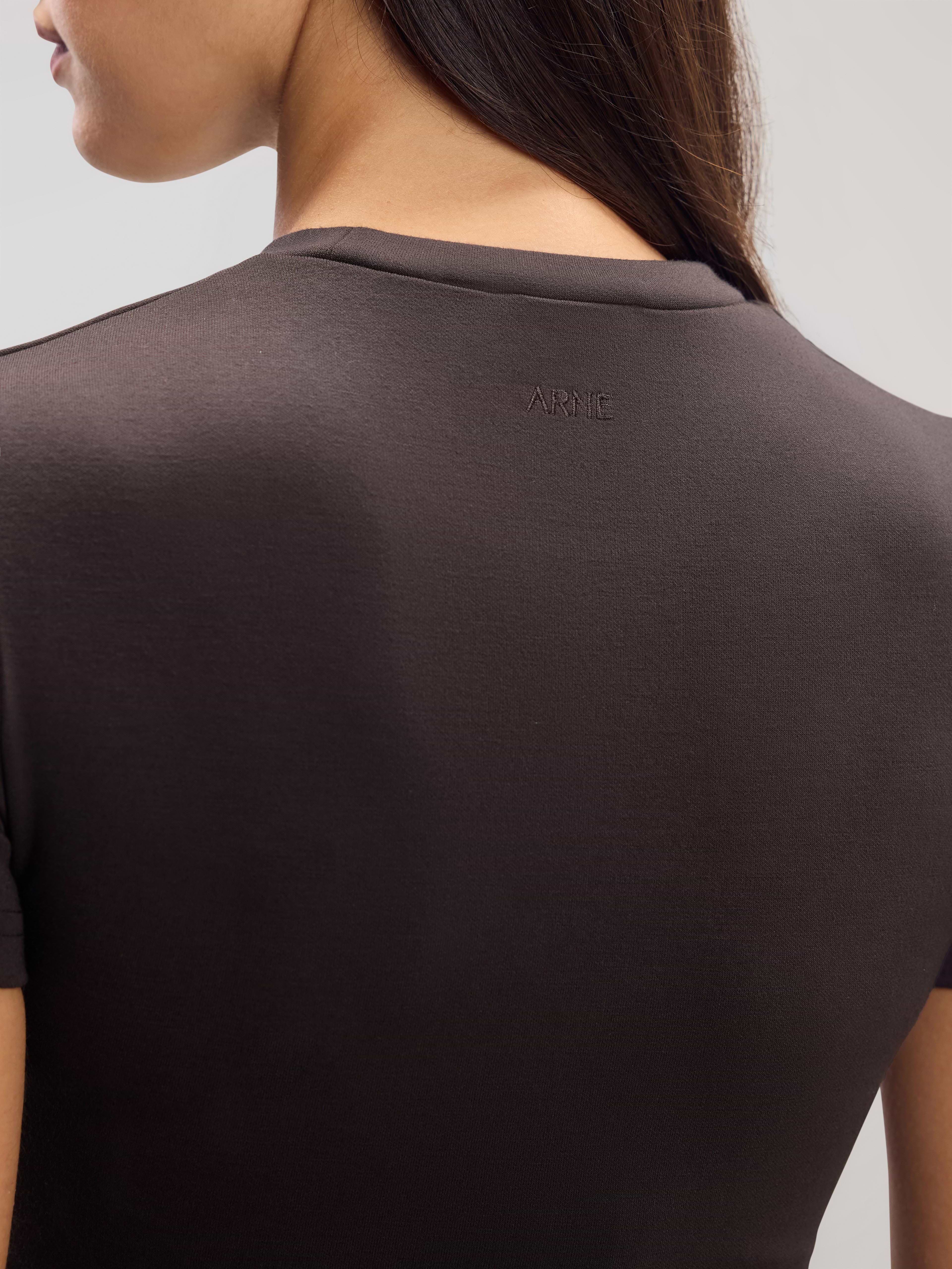 Womens Soft Interlock T-Shirt in Brown