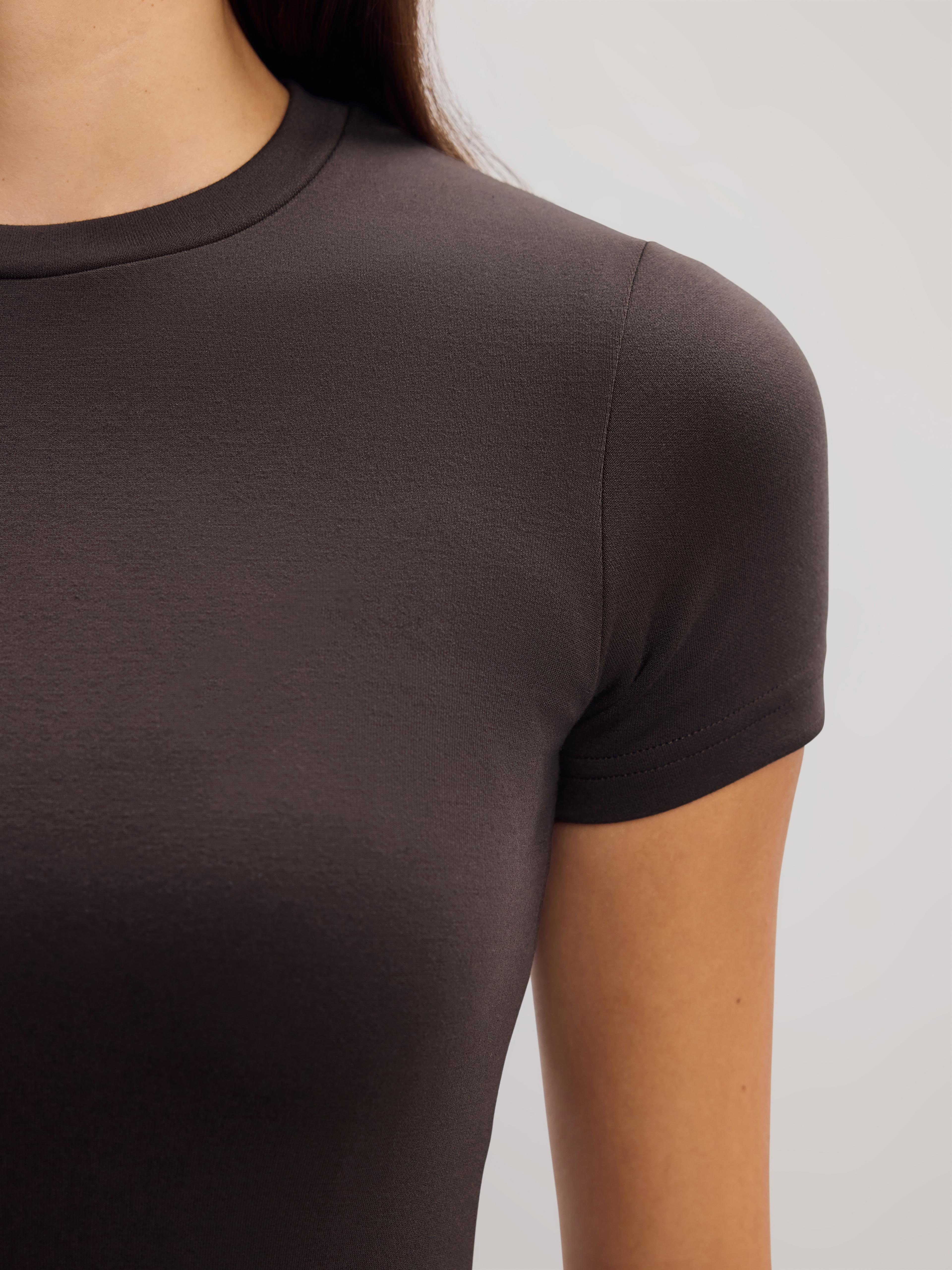 Womens Soft Interlock T-Shirt in Brown