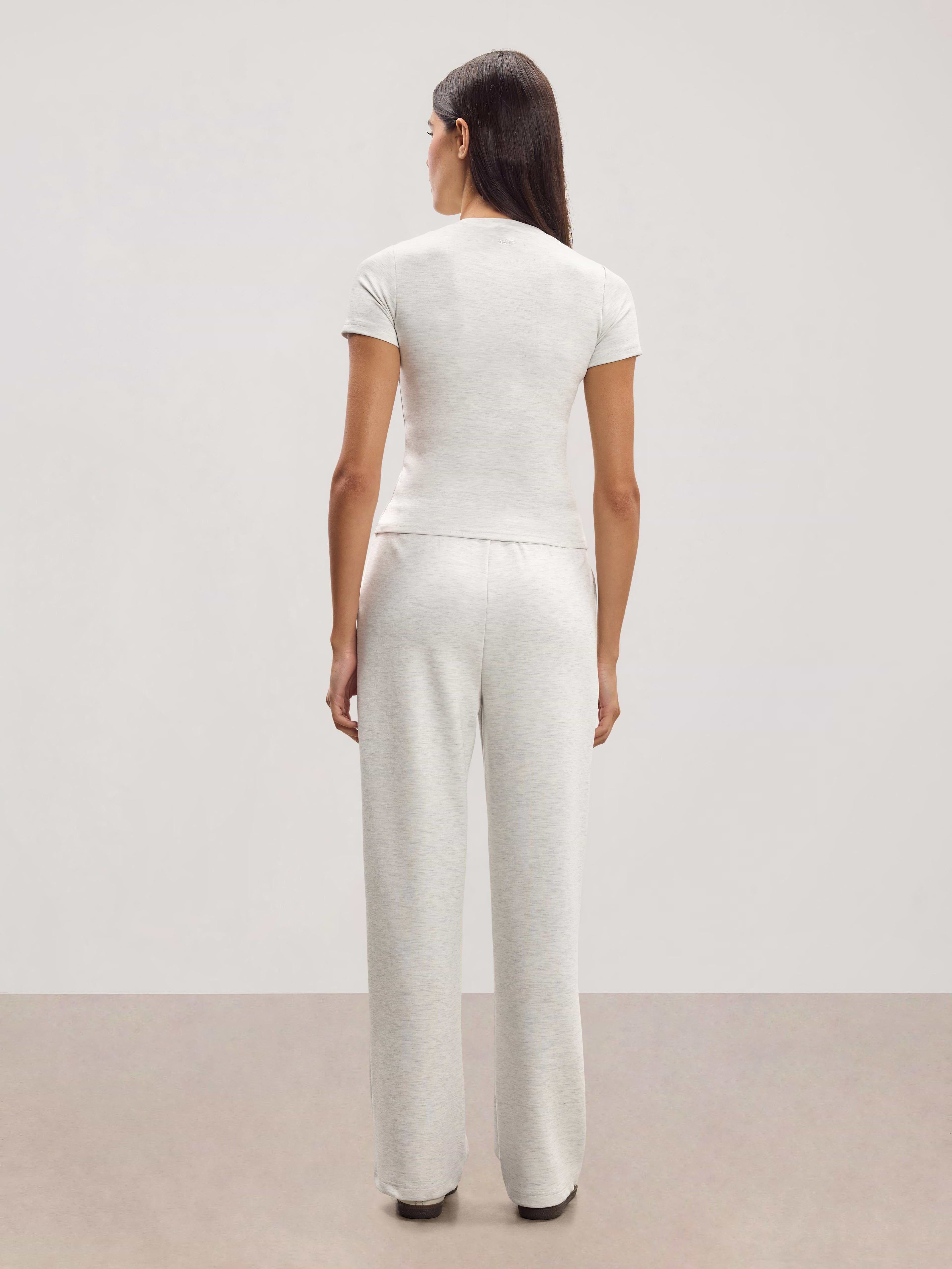 Womens Soft Interlock T-Shirt in Marl Grey