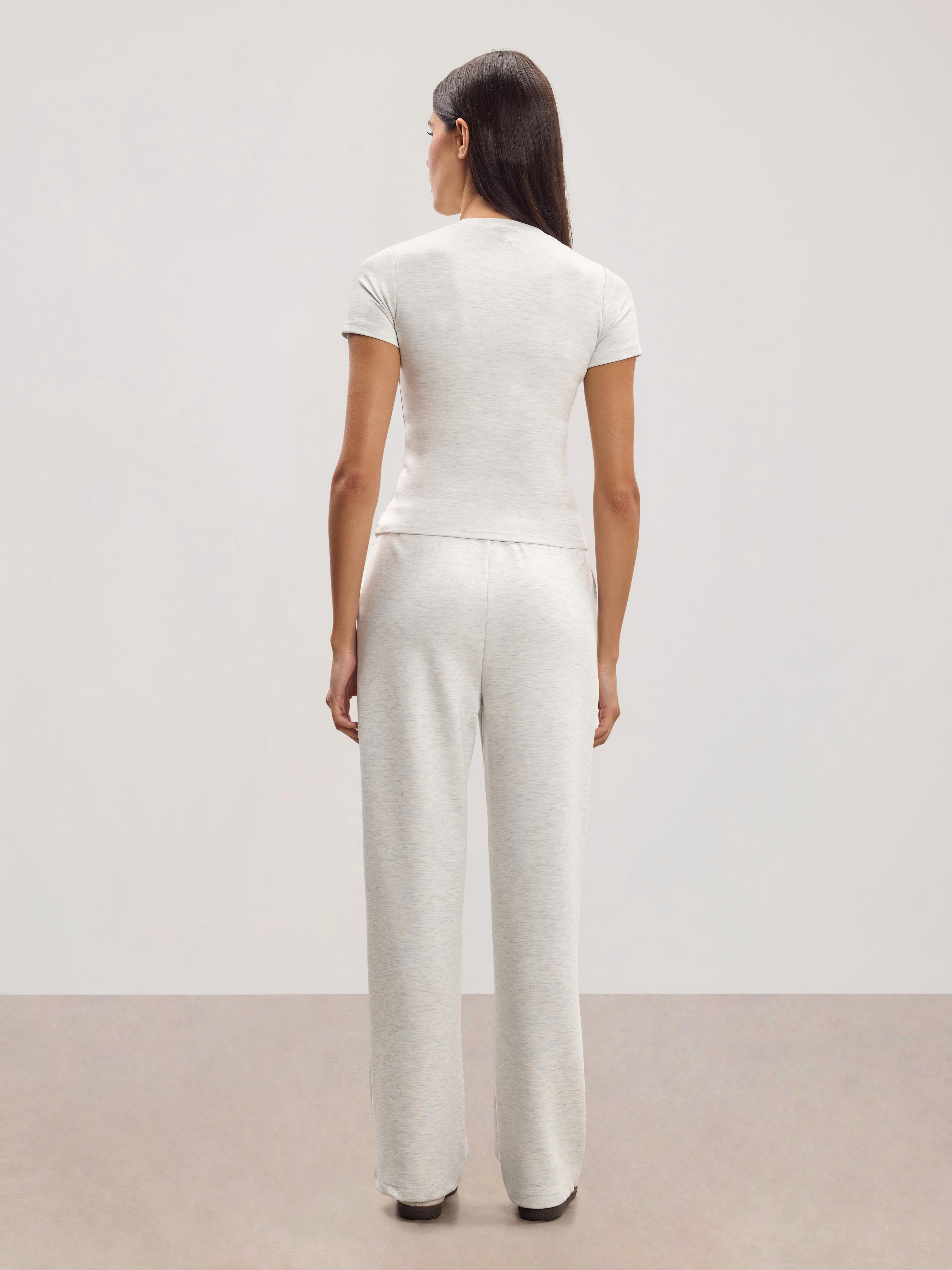 Womens Soft Interlock T-Shirt in Marl Grey