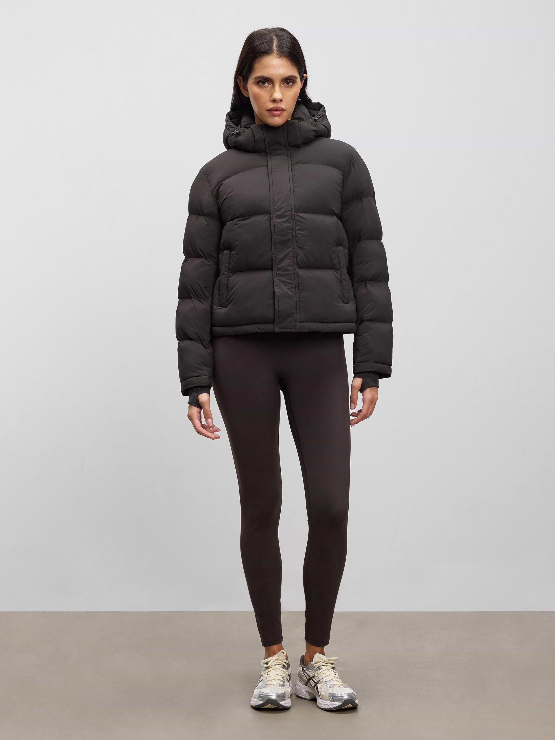 Womens Puffer Jacket in Brown