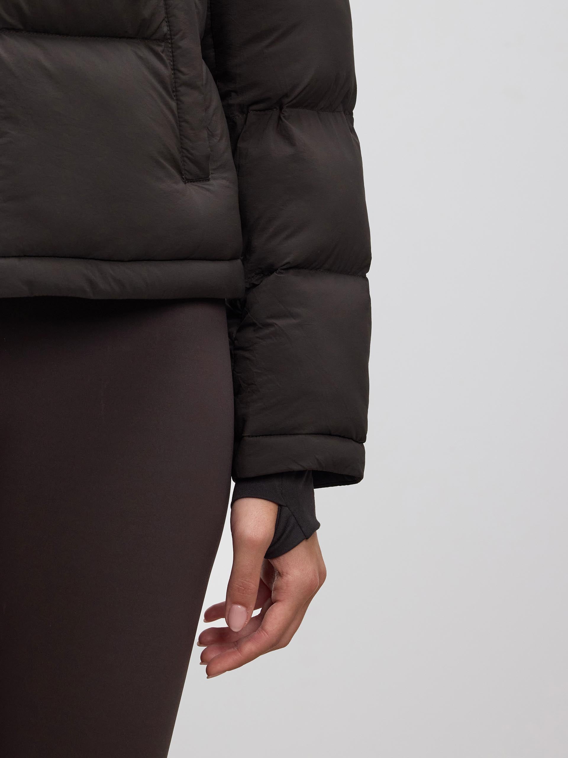 Womens Puffer Jacket in Brown