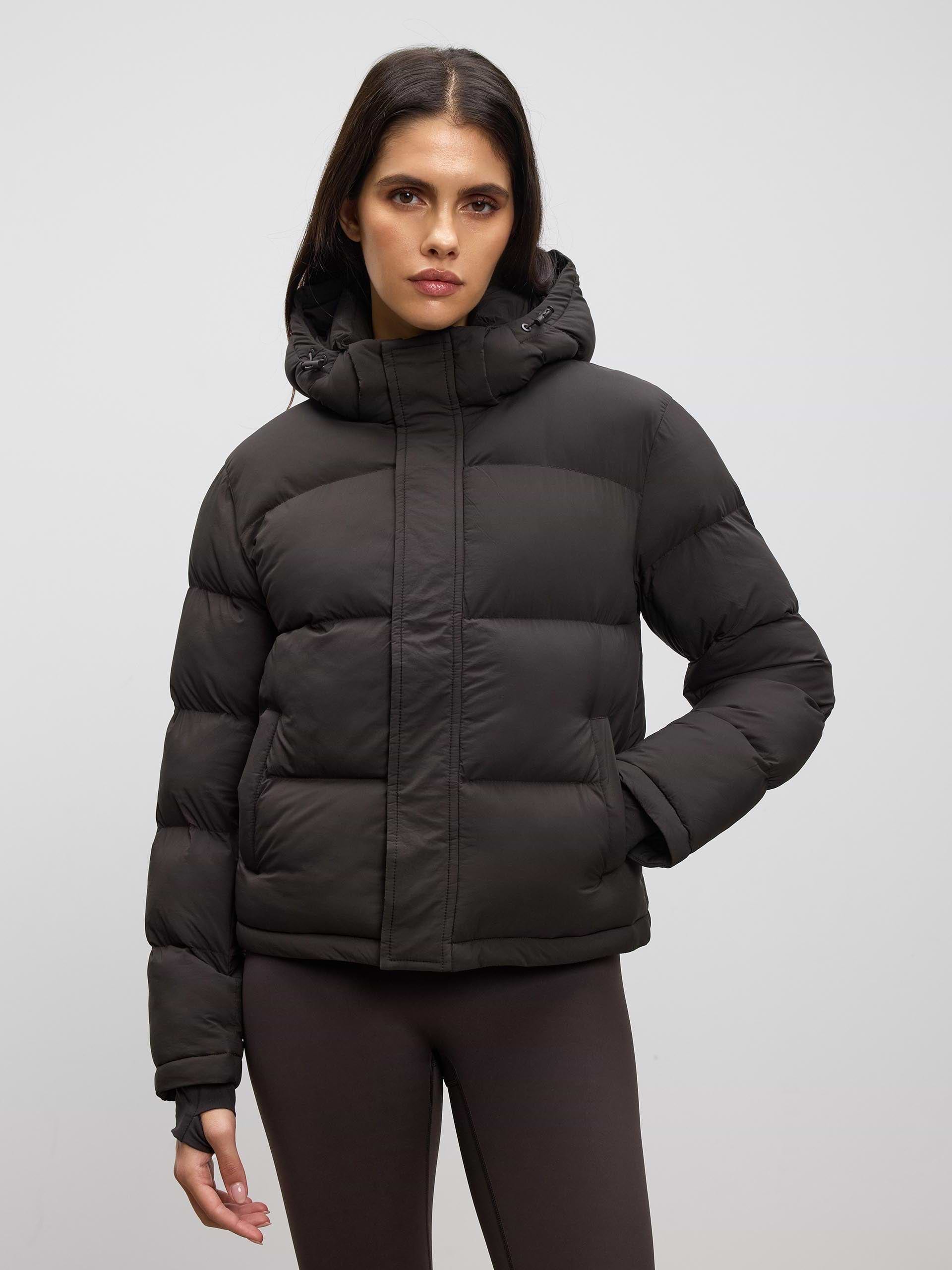 Womens Puffer Jacket in Brown