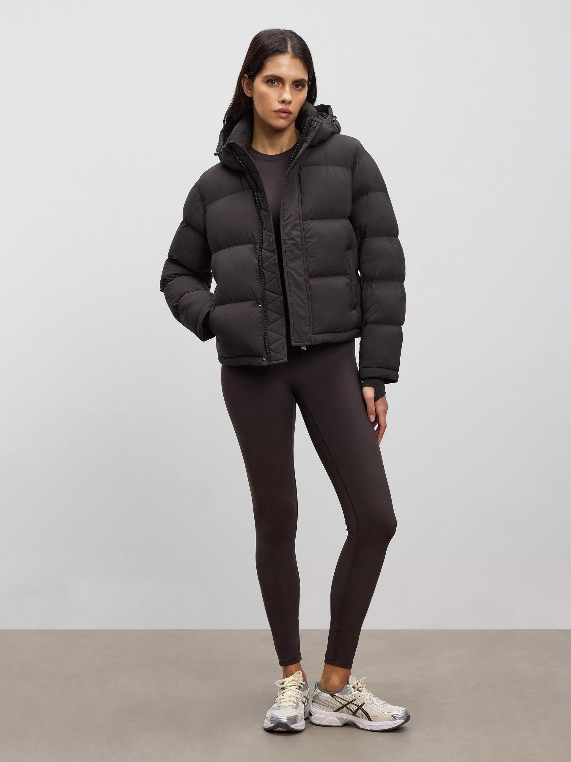 Womens Puffer Jacket in Brown