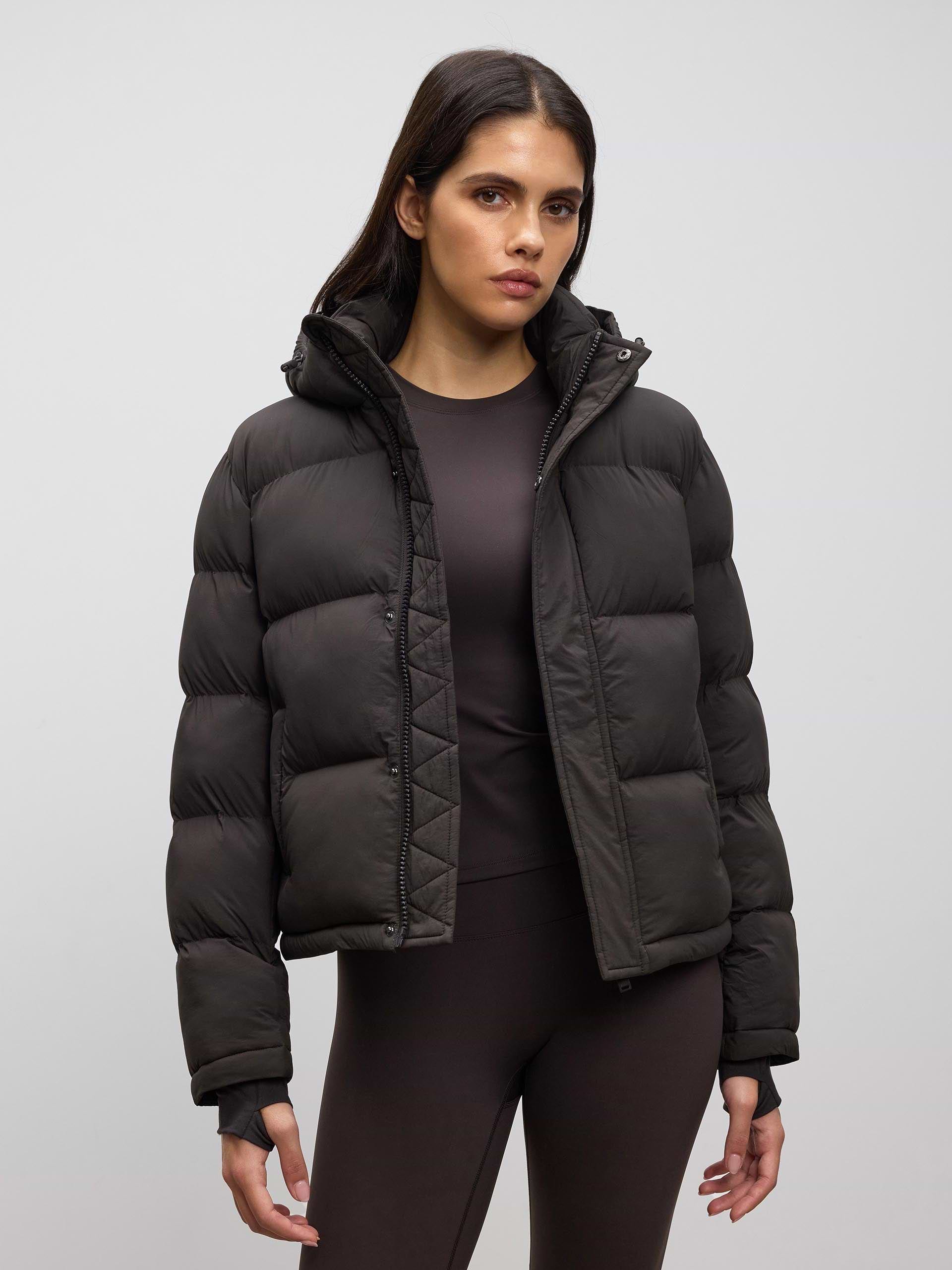 Womens Puffer Jacket in Brown