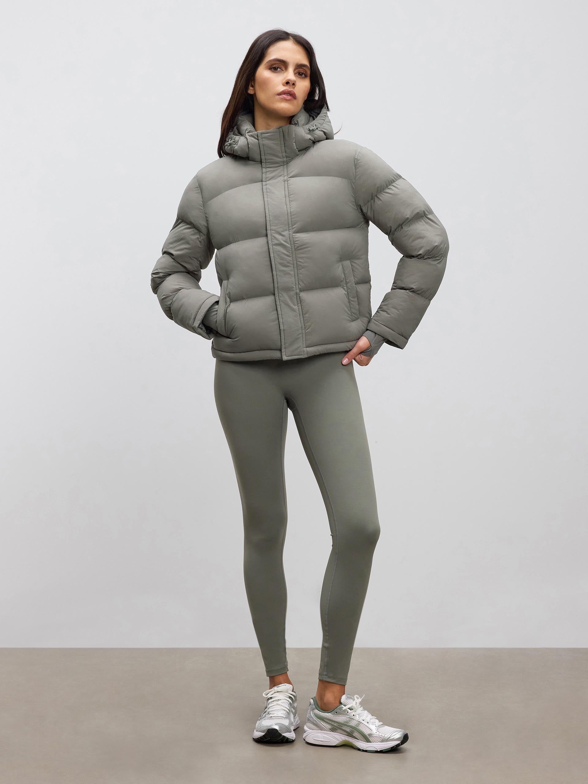 Womens Puffer Jacket in Sage