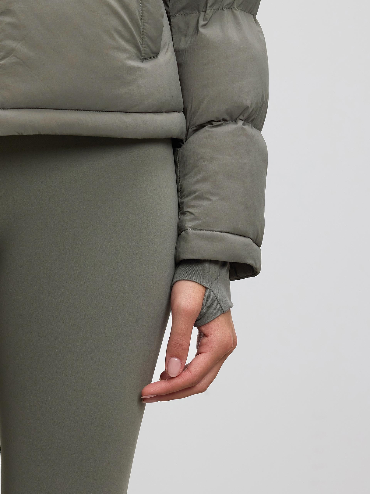 Womens Puffer Jacket in Sage | ARNE UK