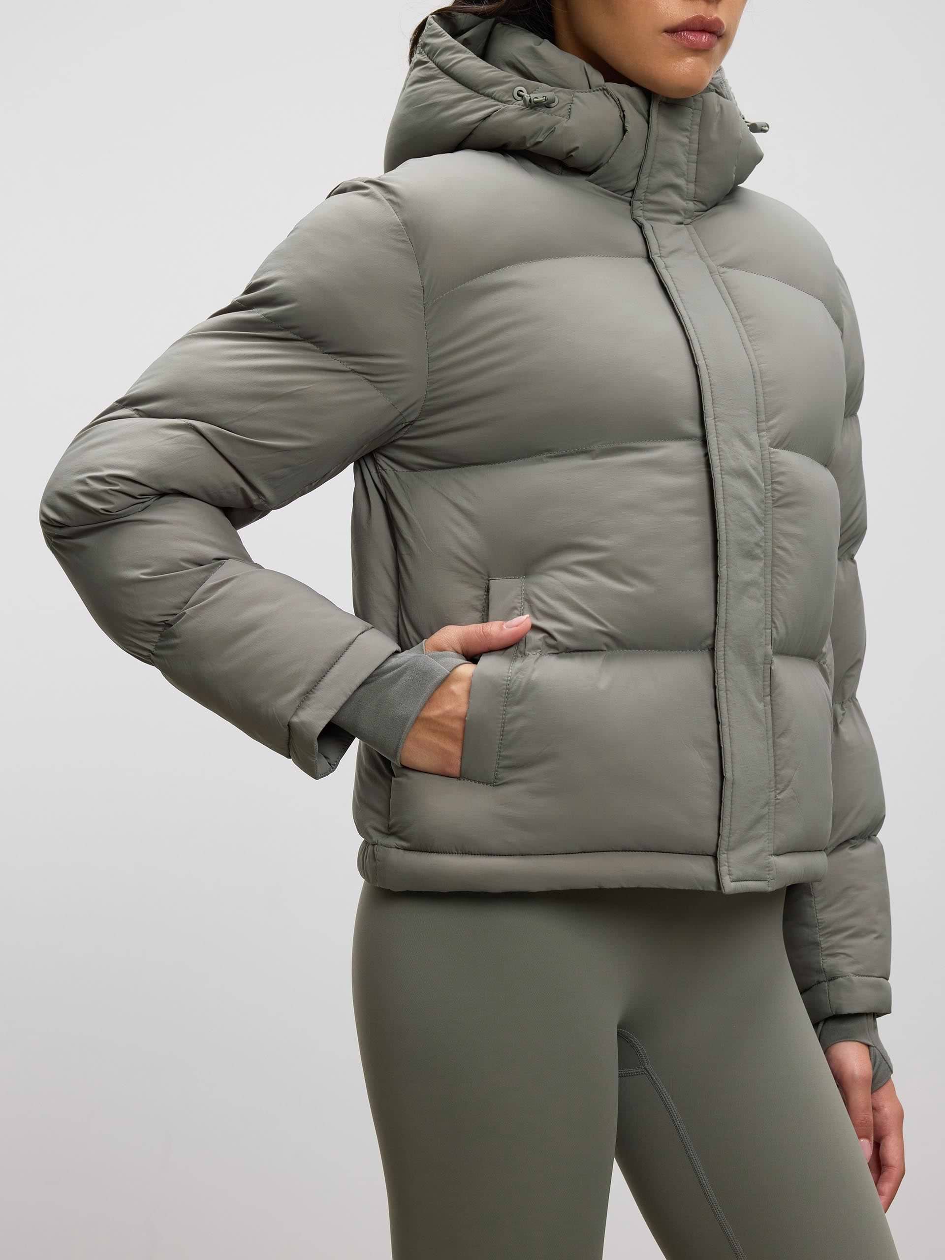Womens Puffer Jacket in Sage