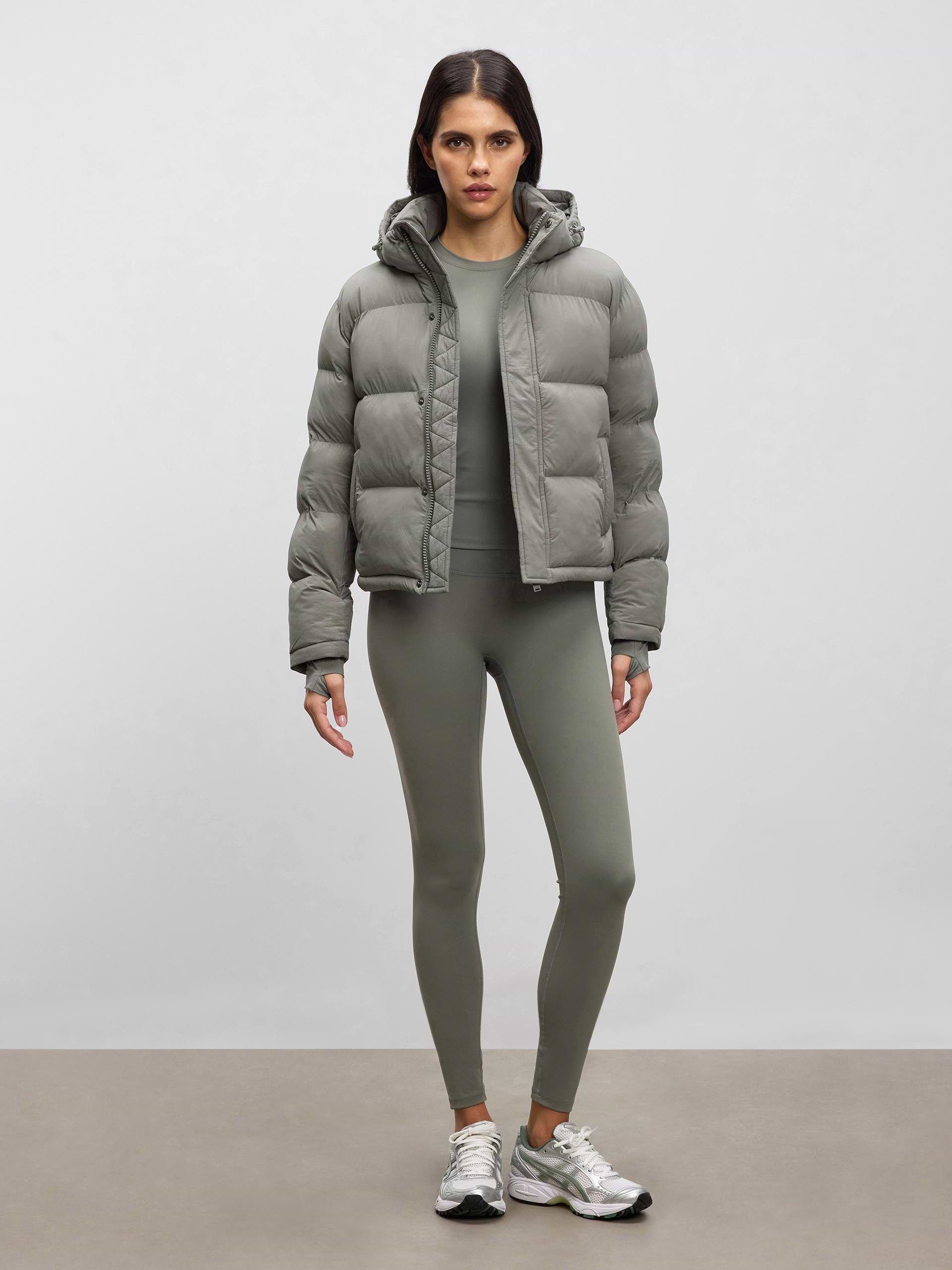 Womens Puffer Jacket in Sage