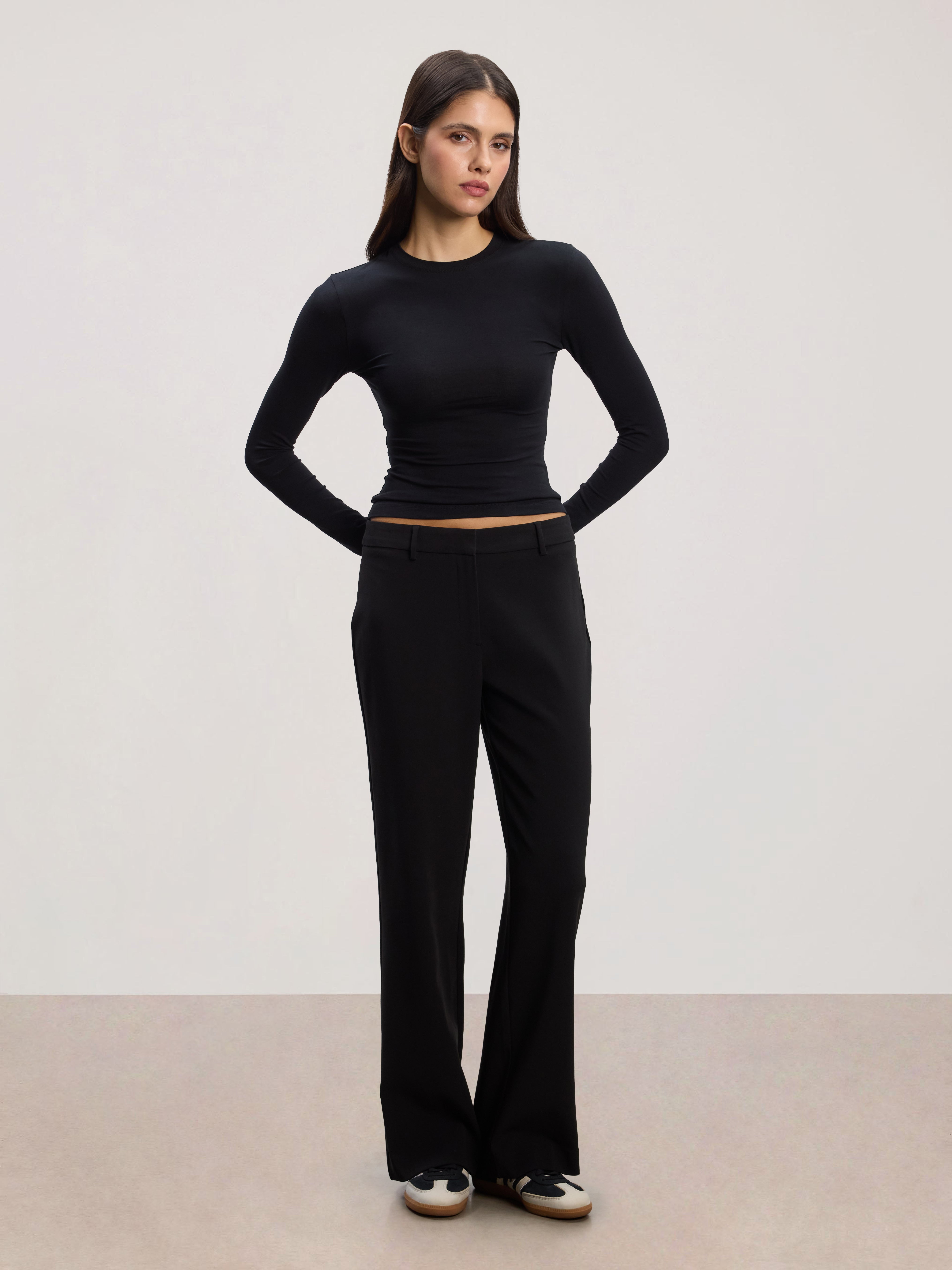 Womens Smart Tailored Trouser in Black