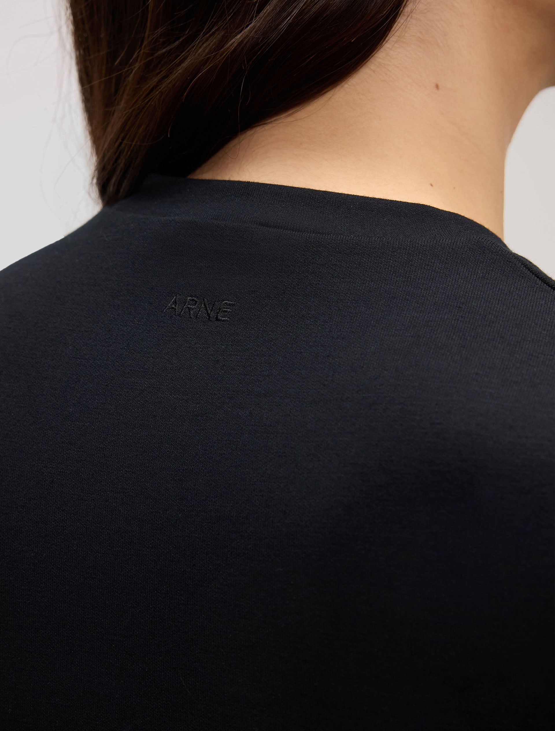 Womens Soft Interlock Long Sleeve Top in Black