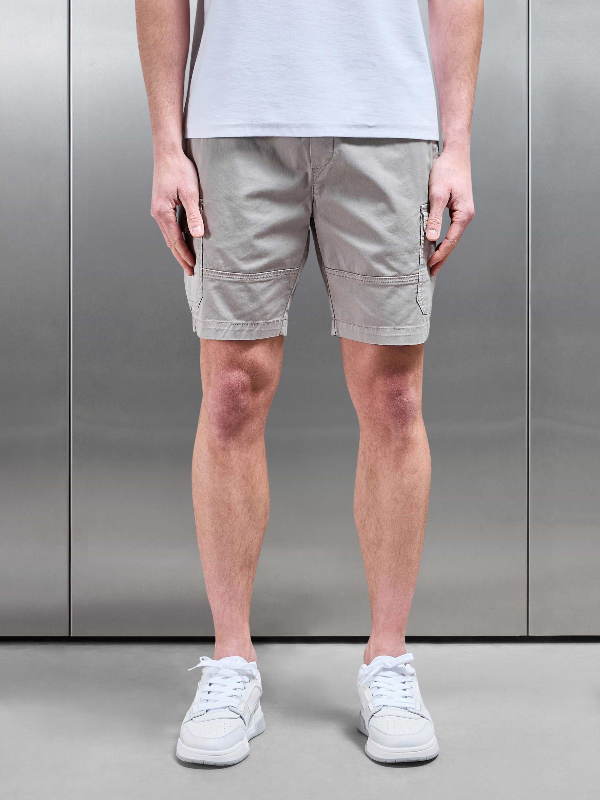 Worker Cotton Cargo Short in Stone