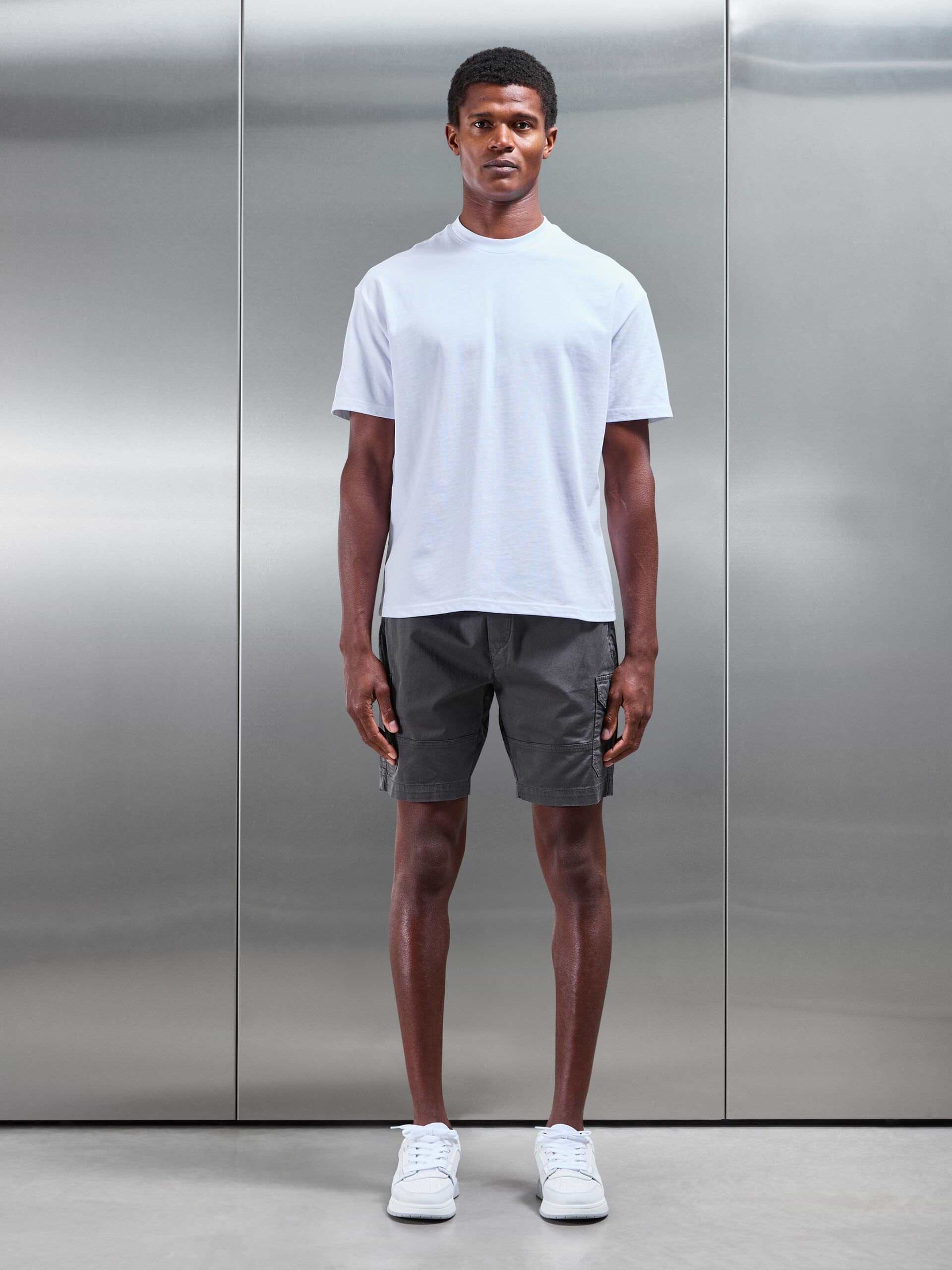 Worker Cotton Cargo Short in Grey