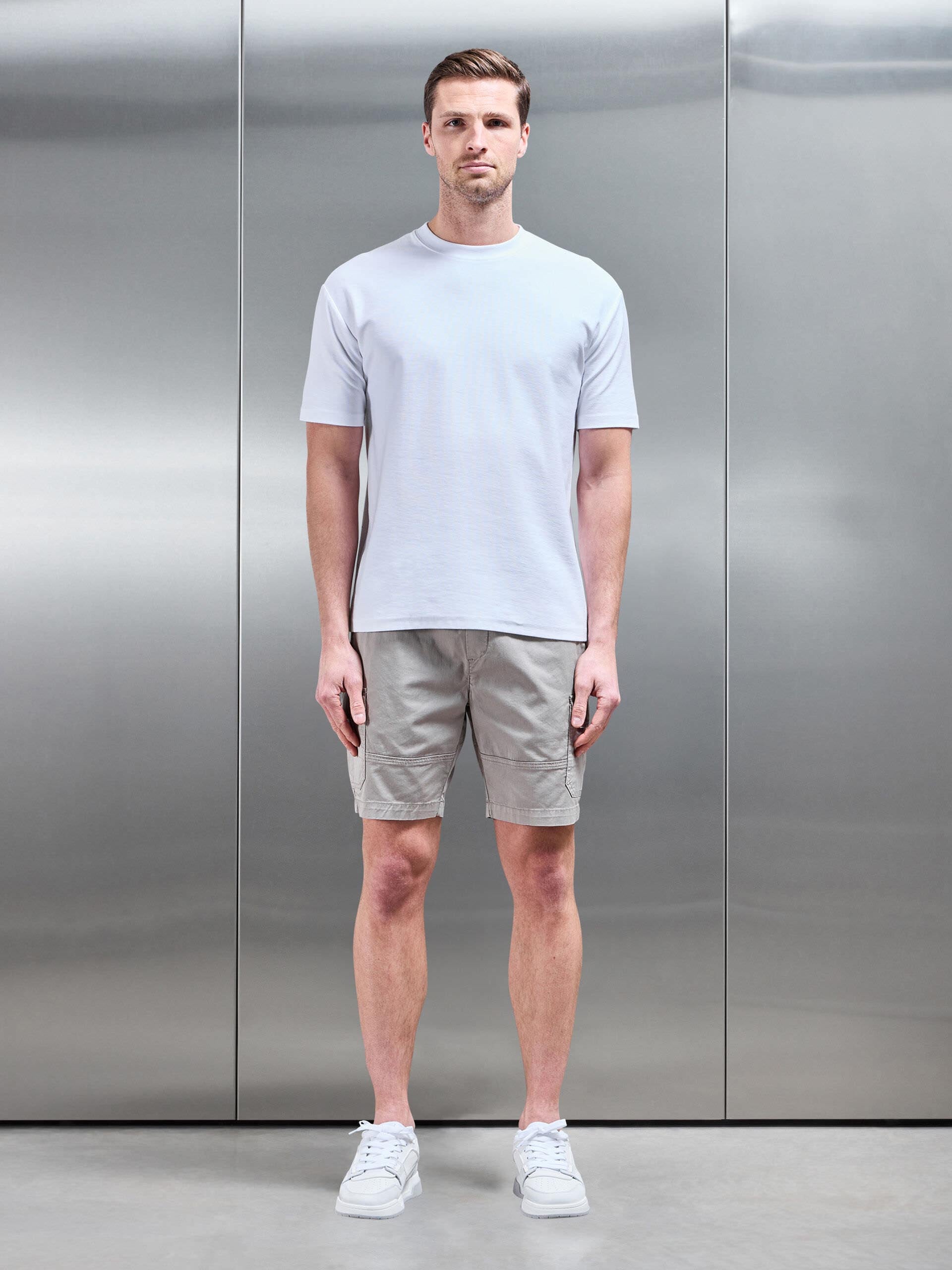 Worker Cotton Cargo Short in Stone