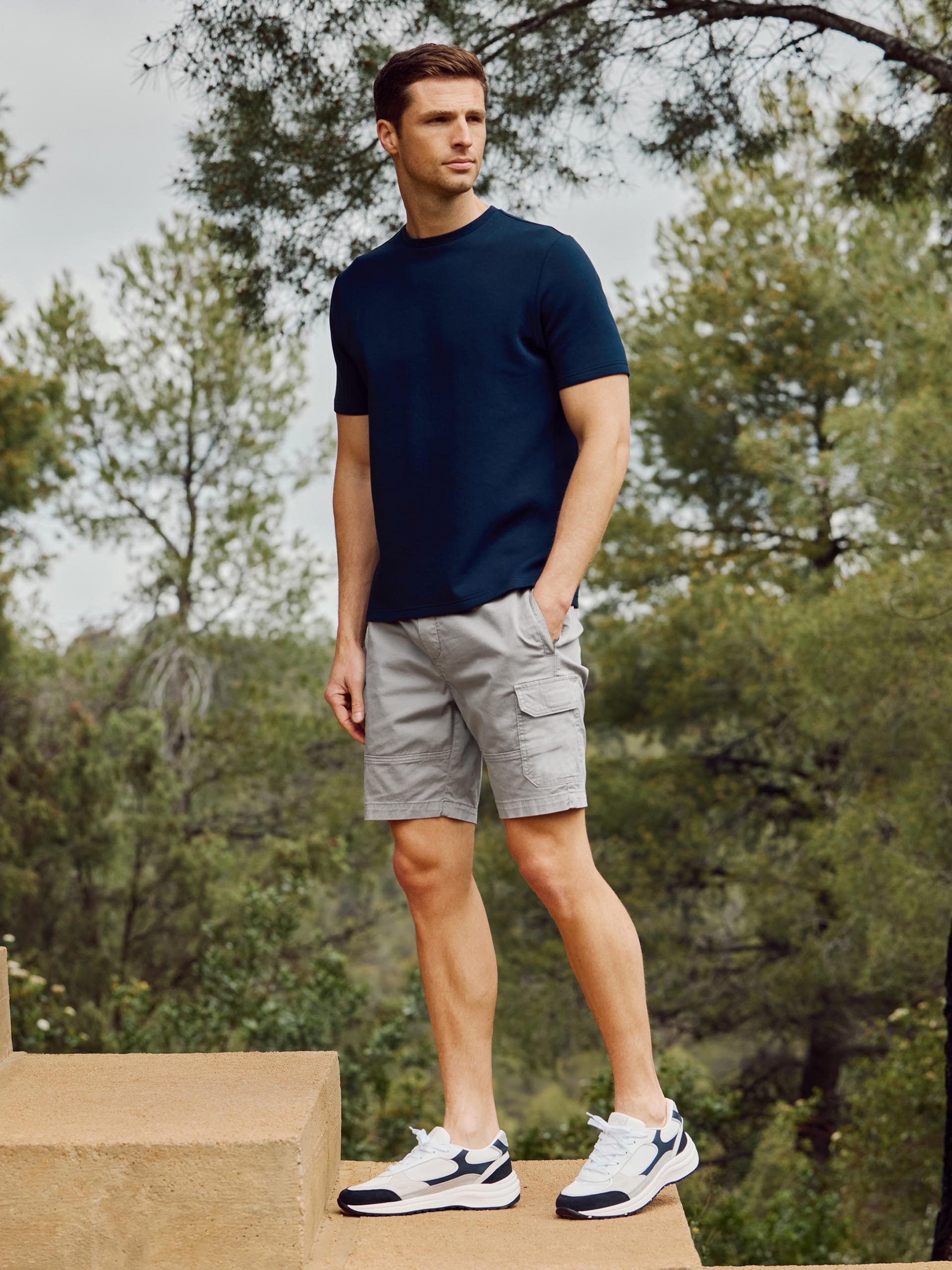 Worker Cotton Cargo Short in Stone