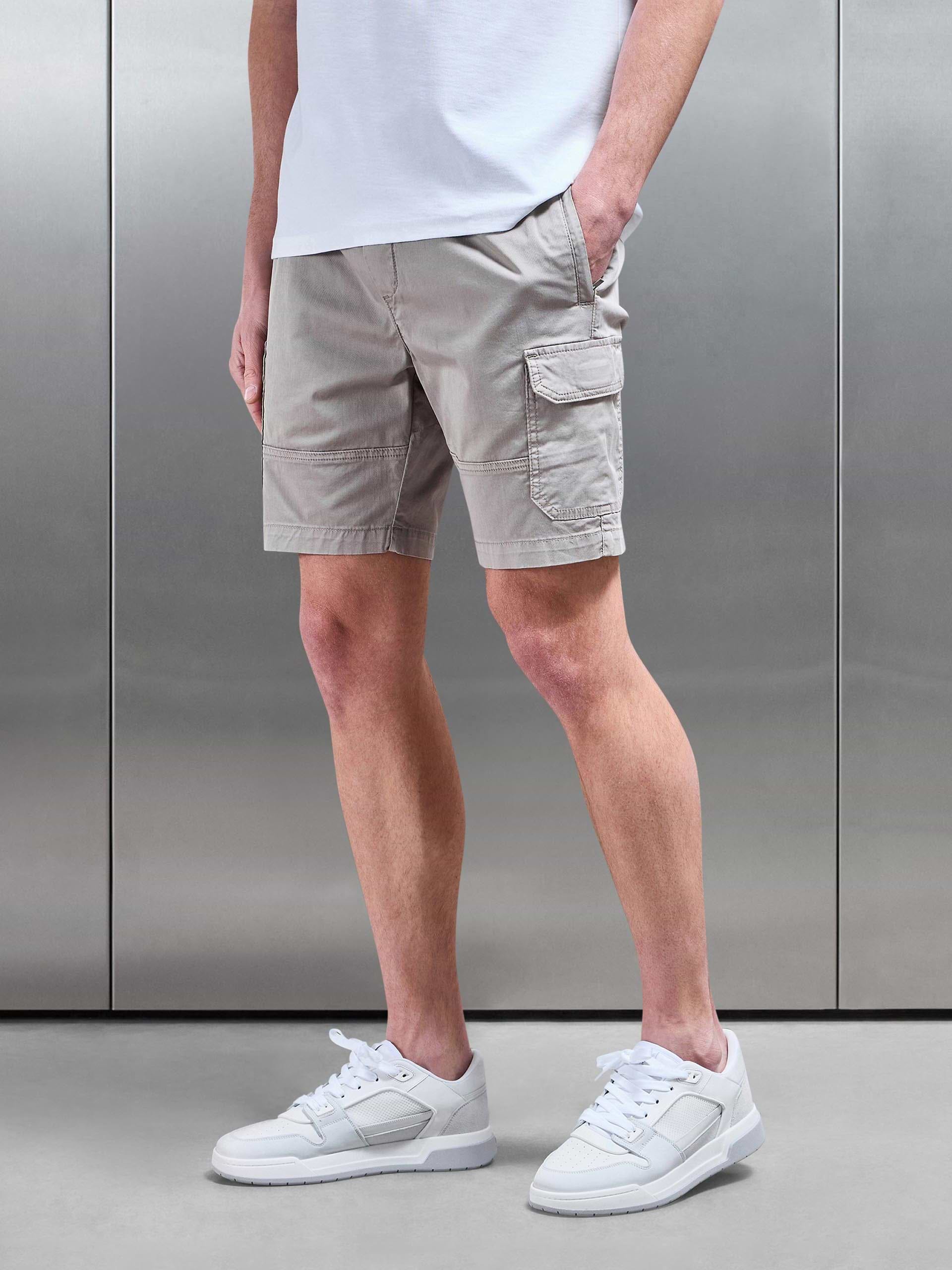 Worker Cotton Cargo Short in Stone