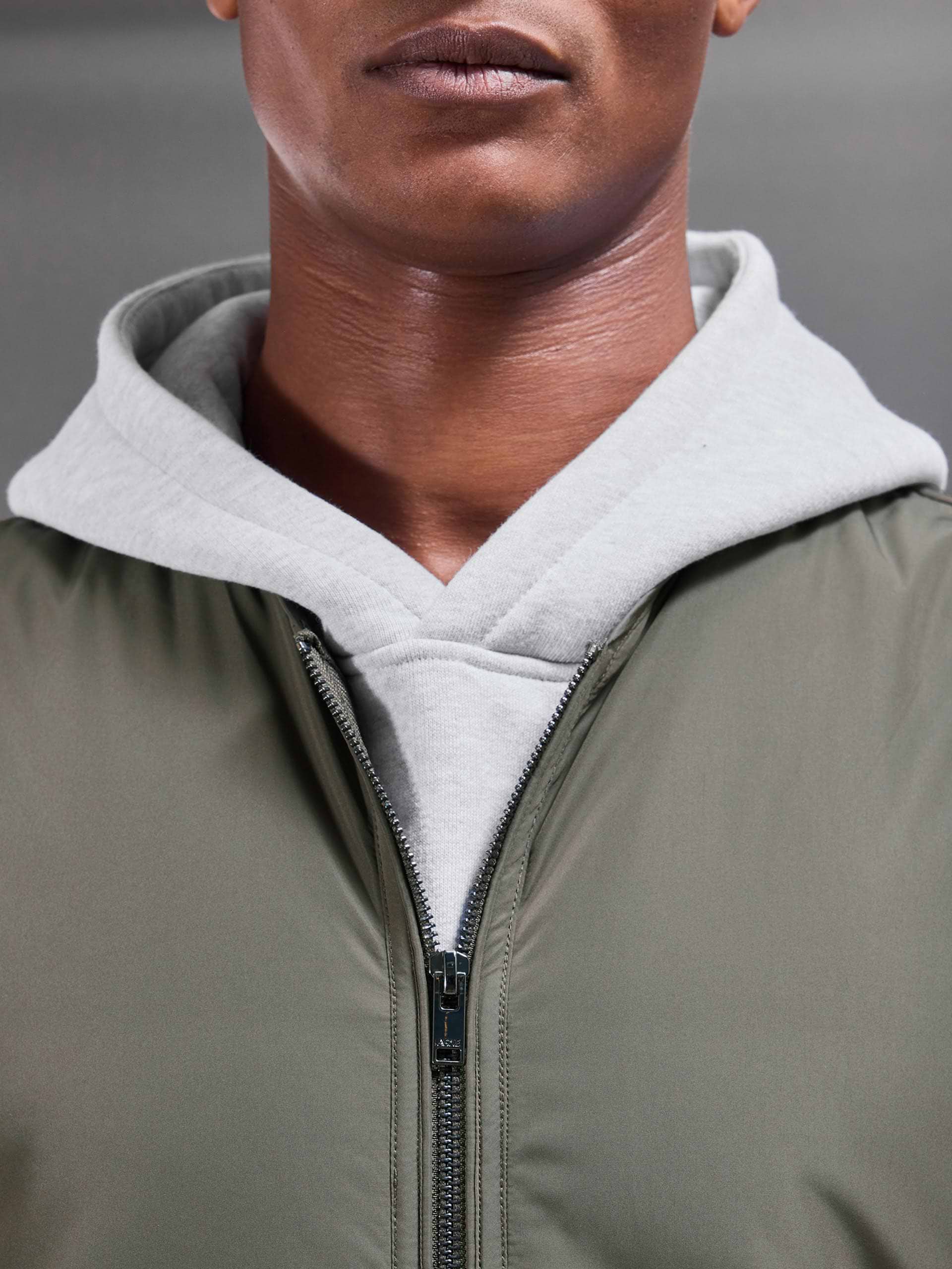 Zip Through Padded Vest in Olive