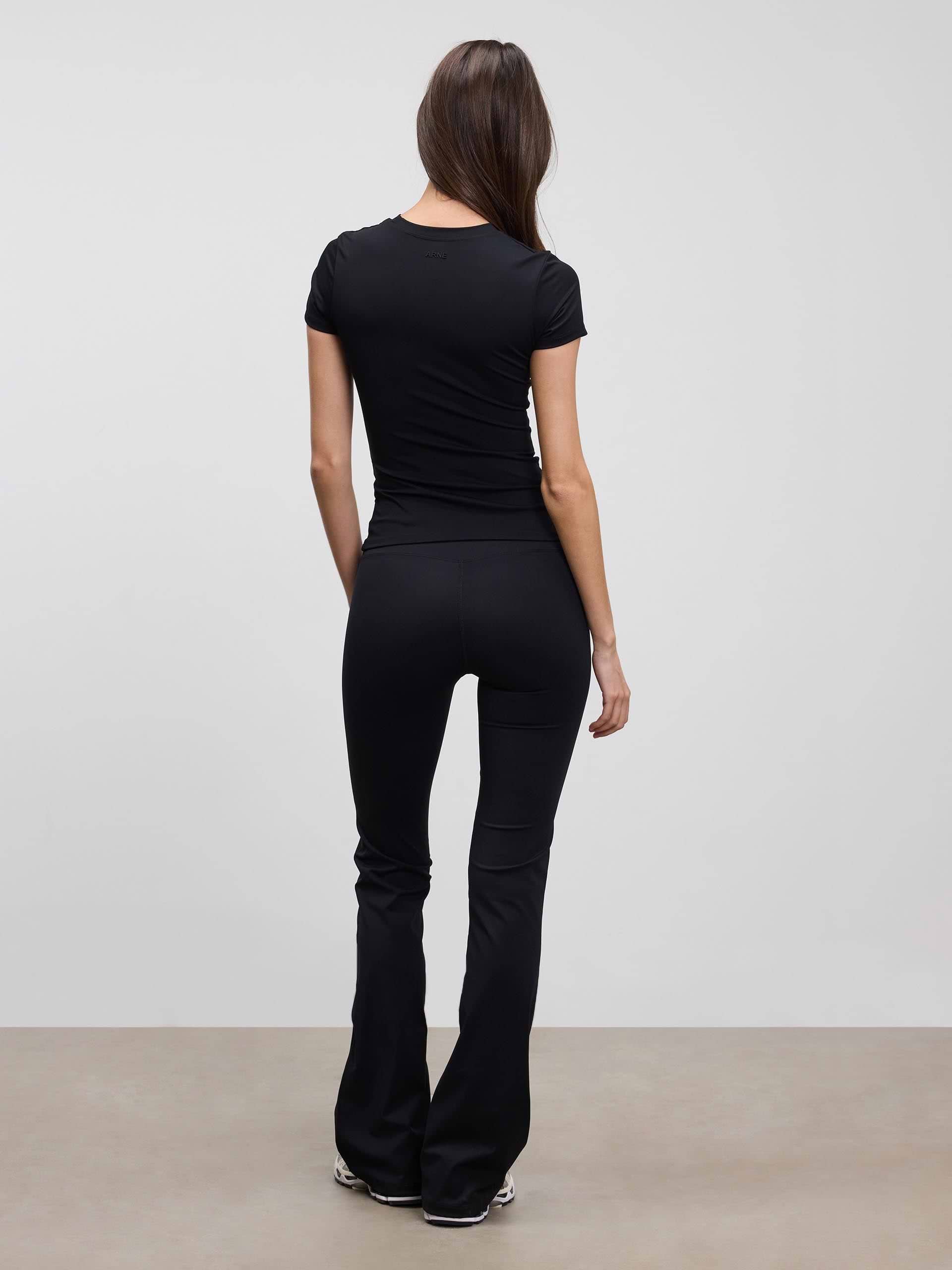 Womens Active Flared Legging in Black