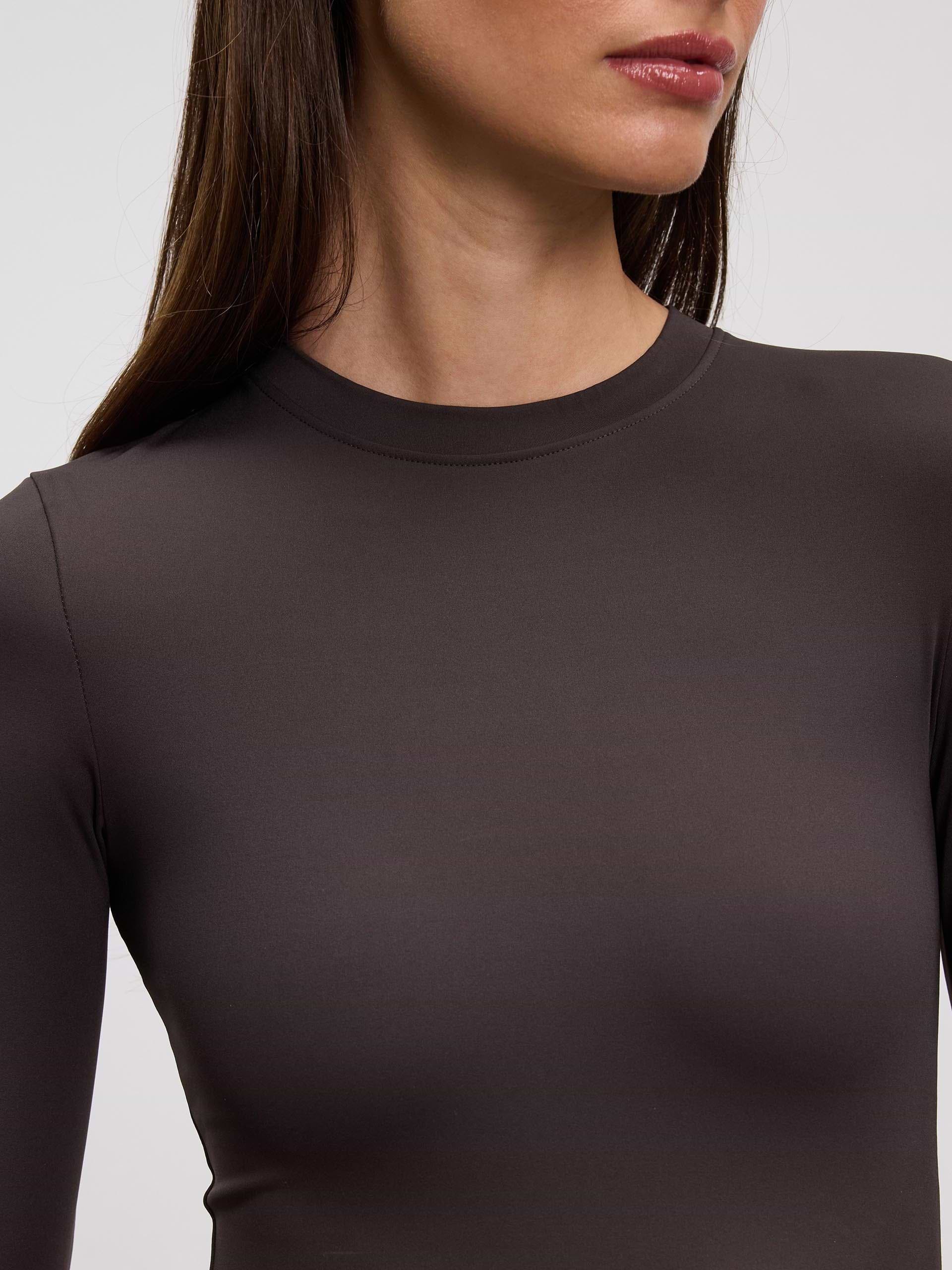 Womens Active Long Sleeve T-Shirt in Brown