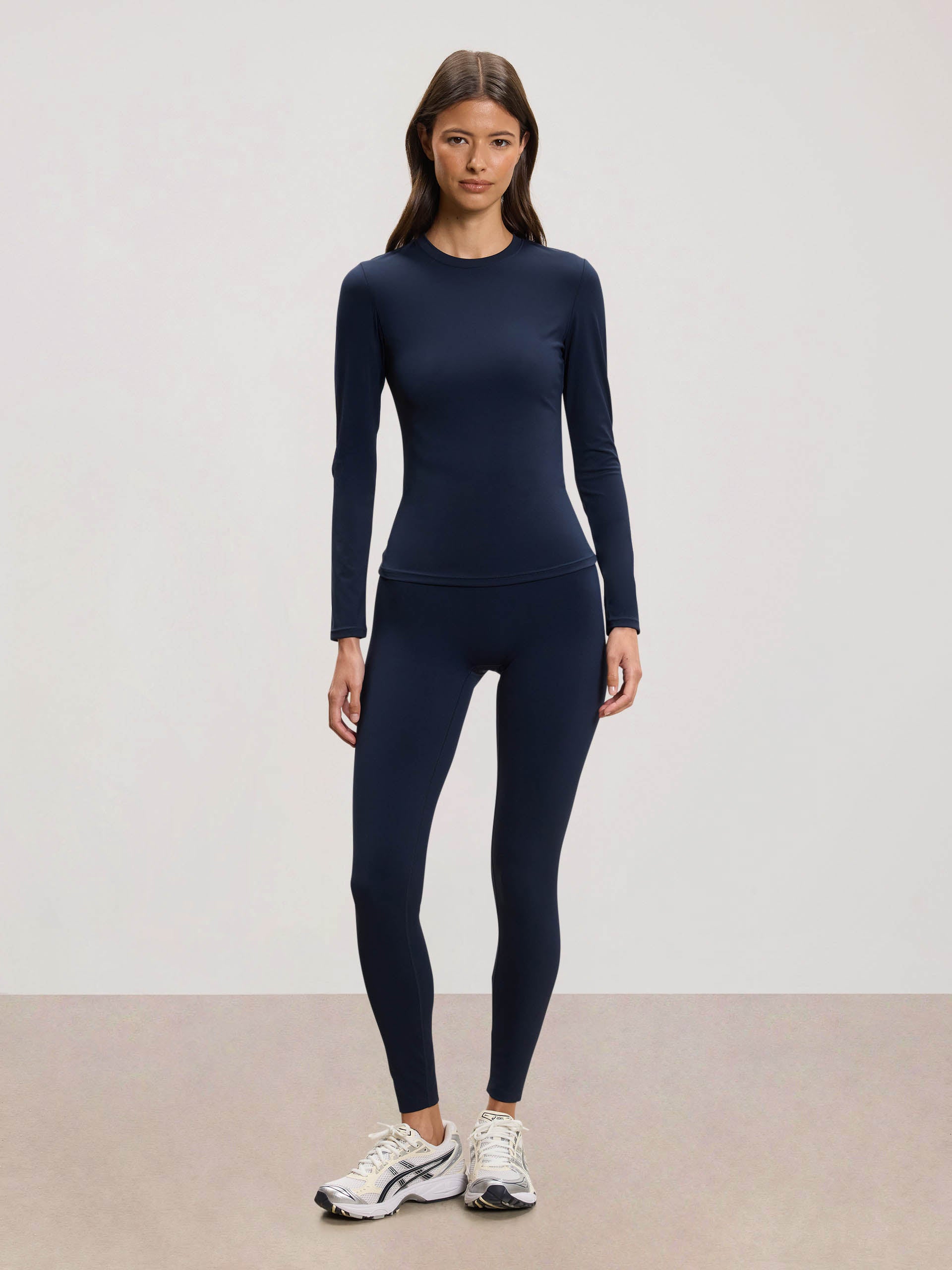 Womens Active Long Sleeve T-Shirt in Navy