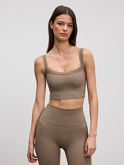 Womens Active Sports Bra in Taupe