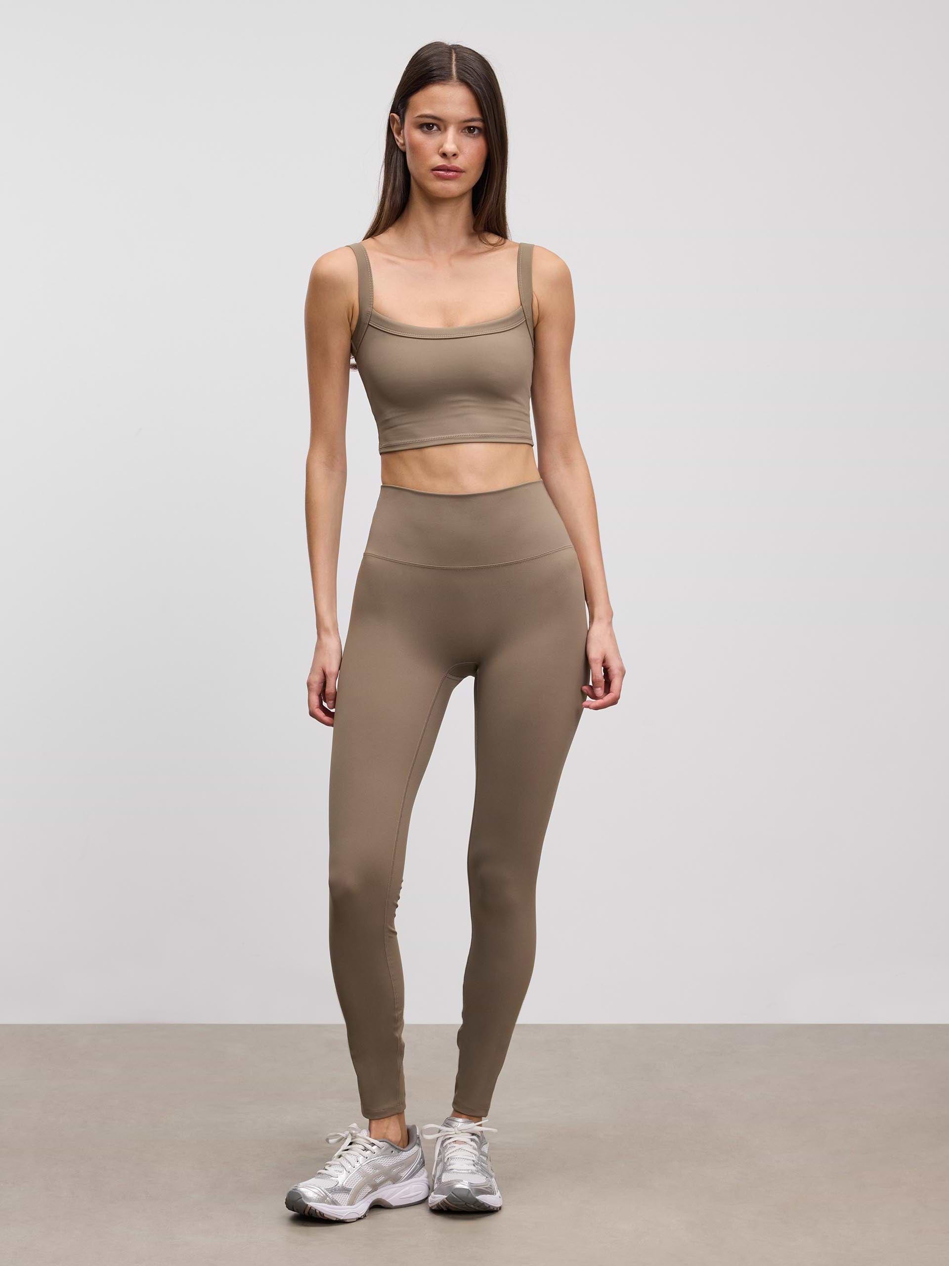 Womens Active Sports Bra in Taupe