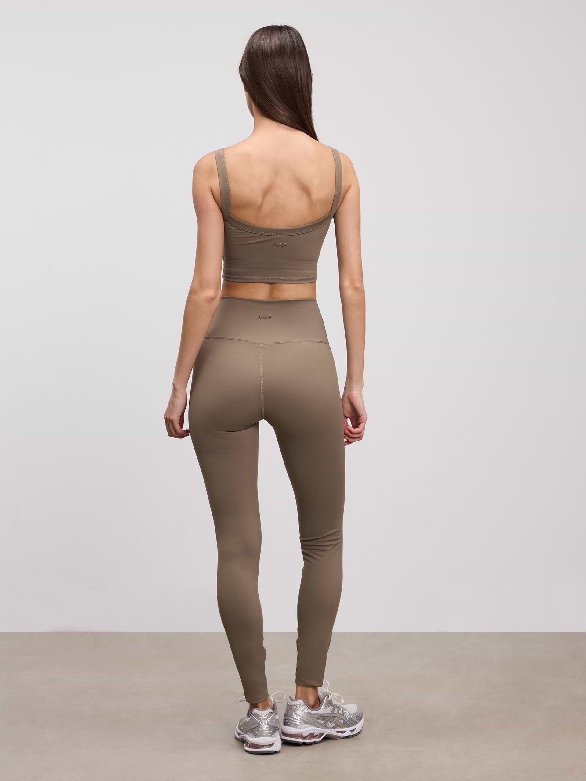 Womens Active Sports Bra in Taupe