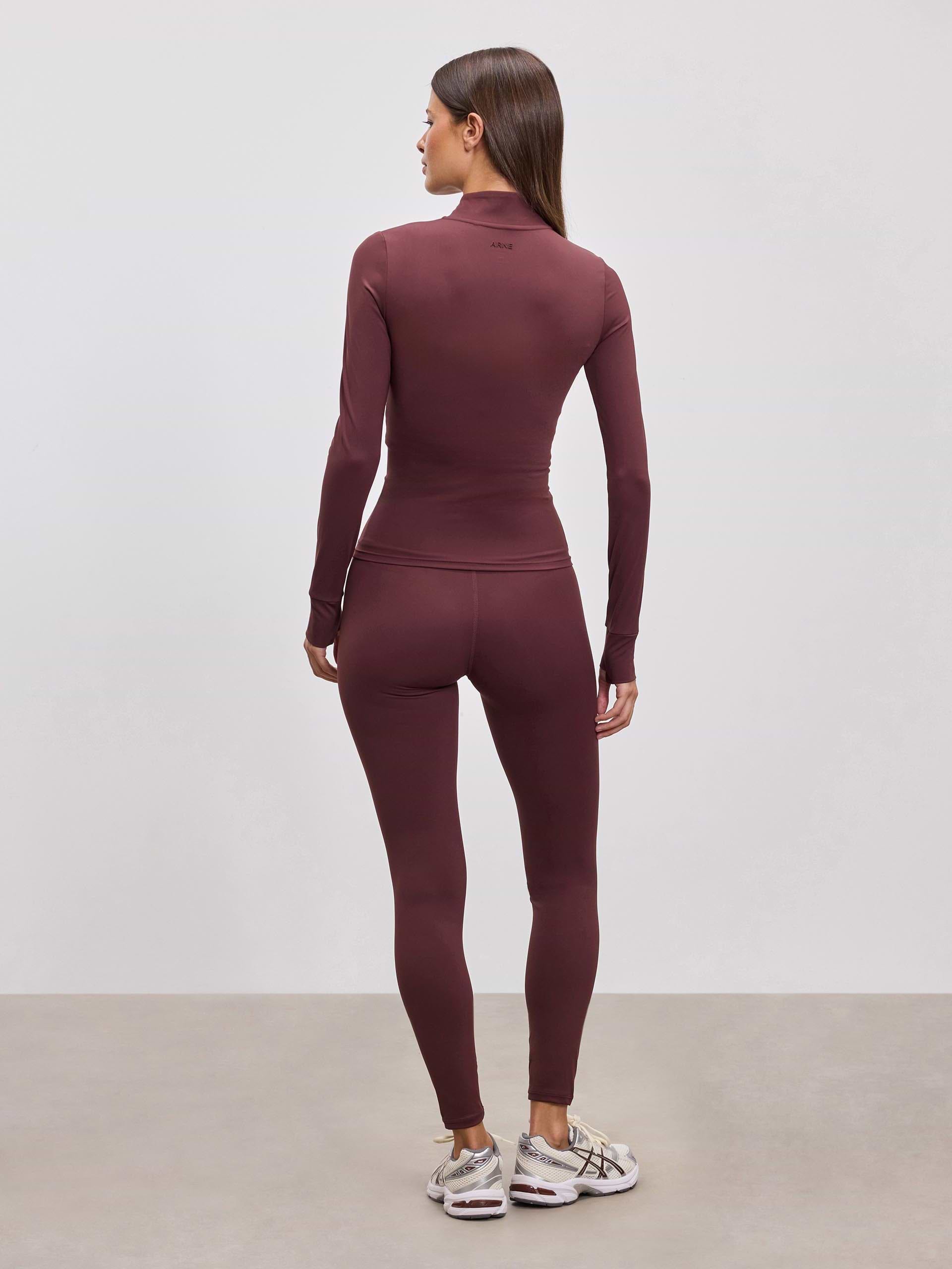 Womens Active Zip Through Jacket in Burgundy