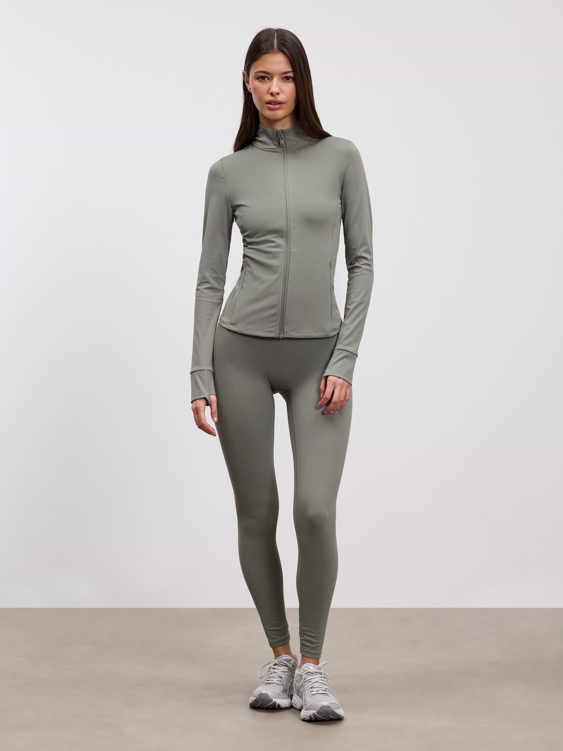 Womens Active Zip Through Jacket in Sage