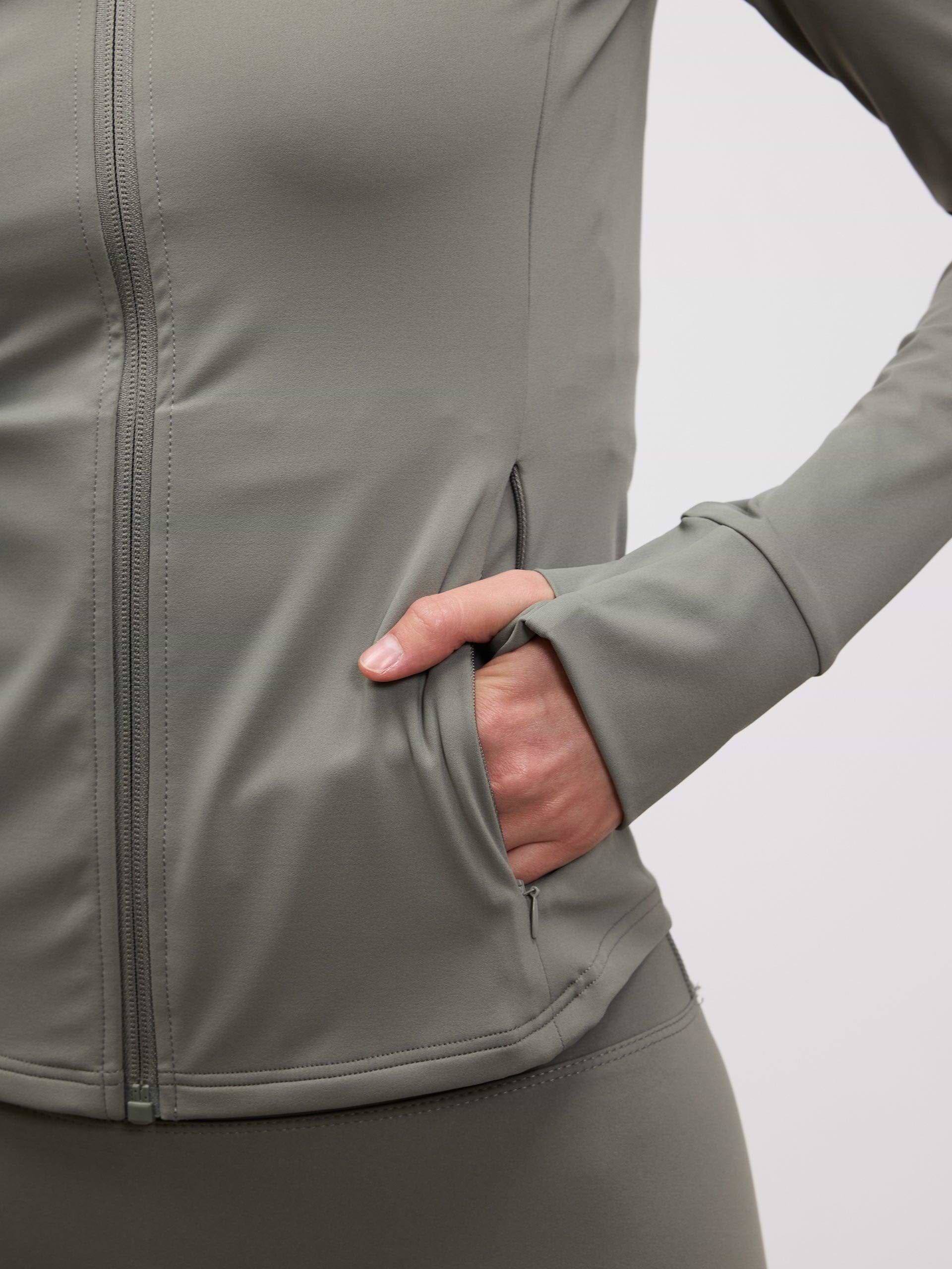 Womens Active Zip Through Jacket in Sage