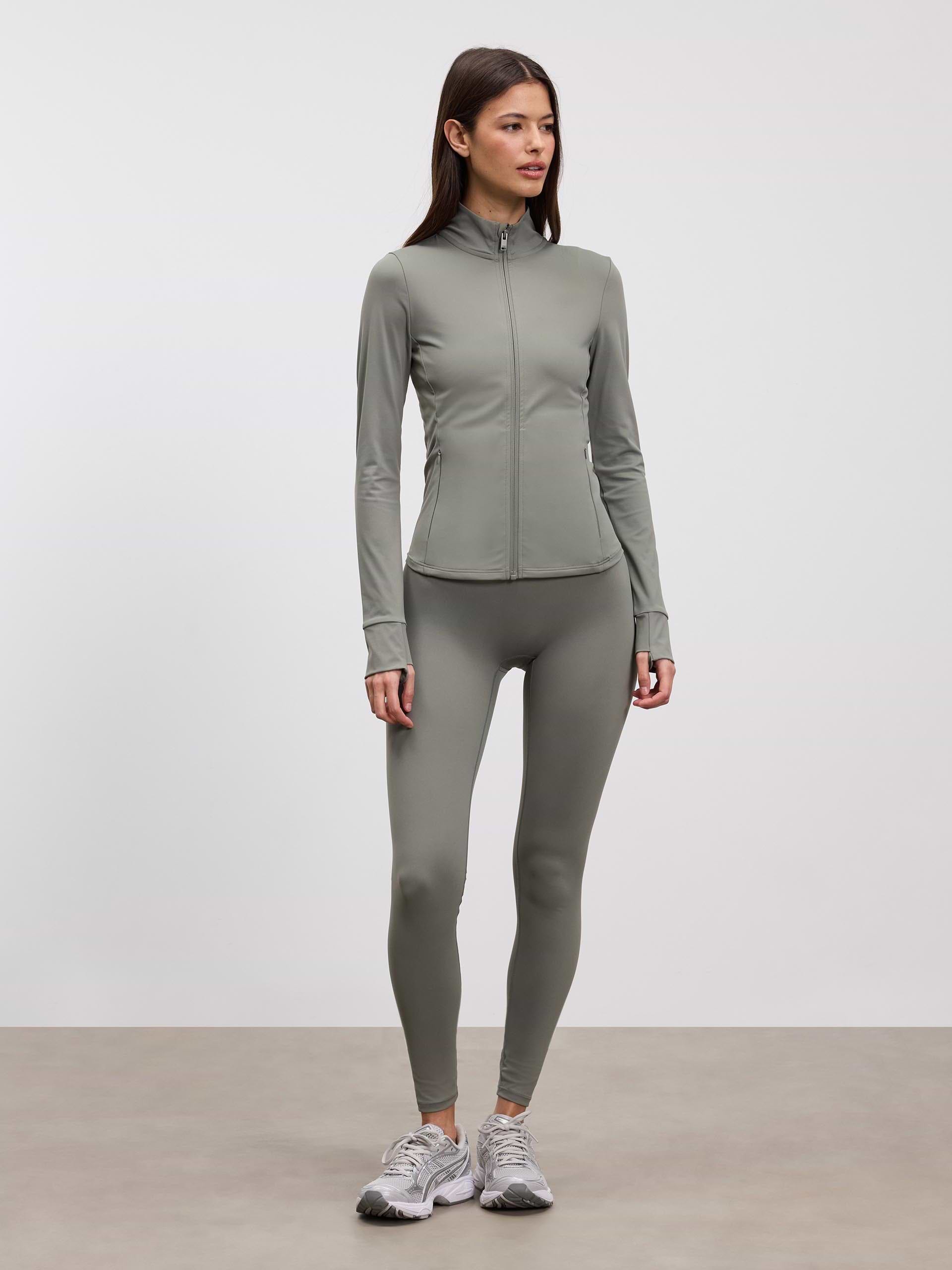 Womens Active Zip Through Jacket in Sage