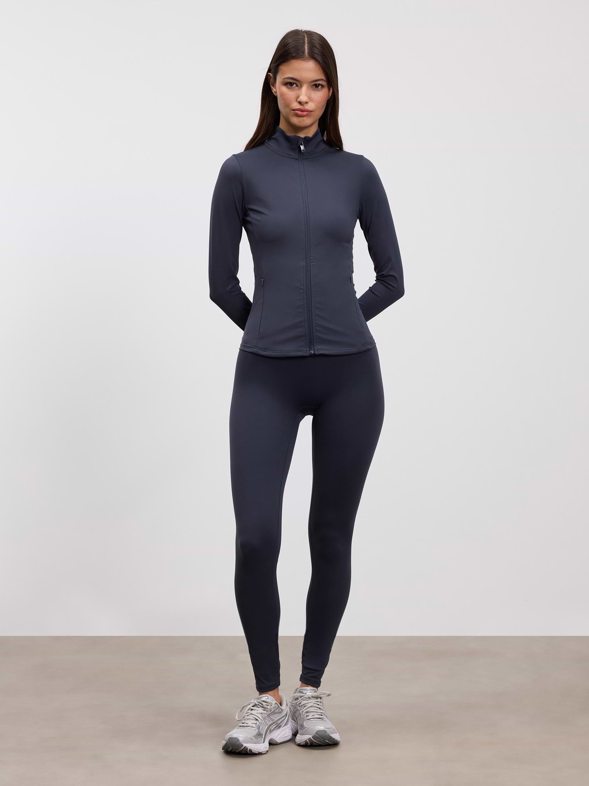 Womens Active Zip Through Jacket in Slate Blue