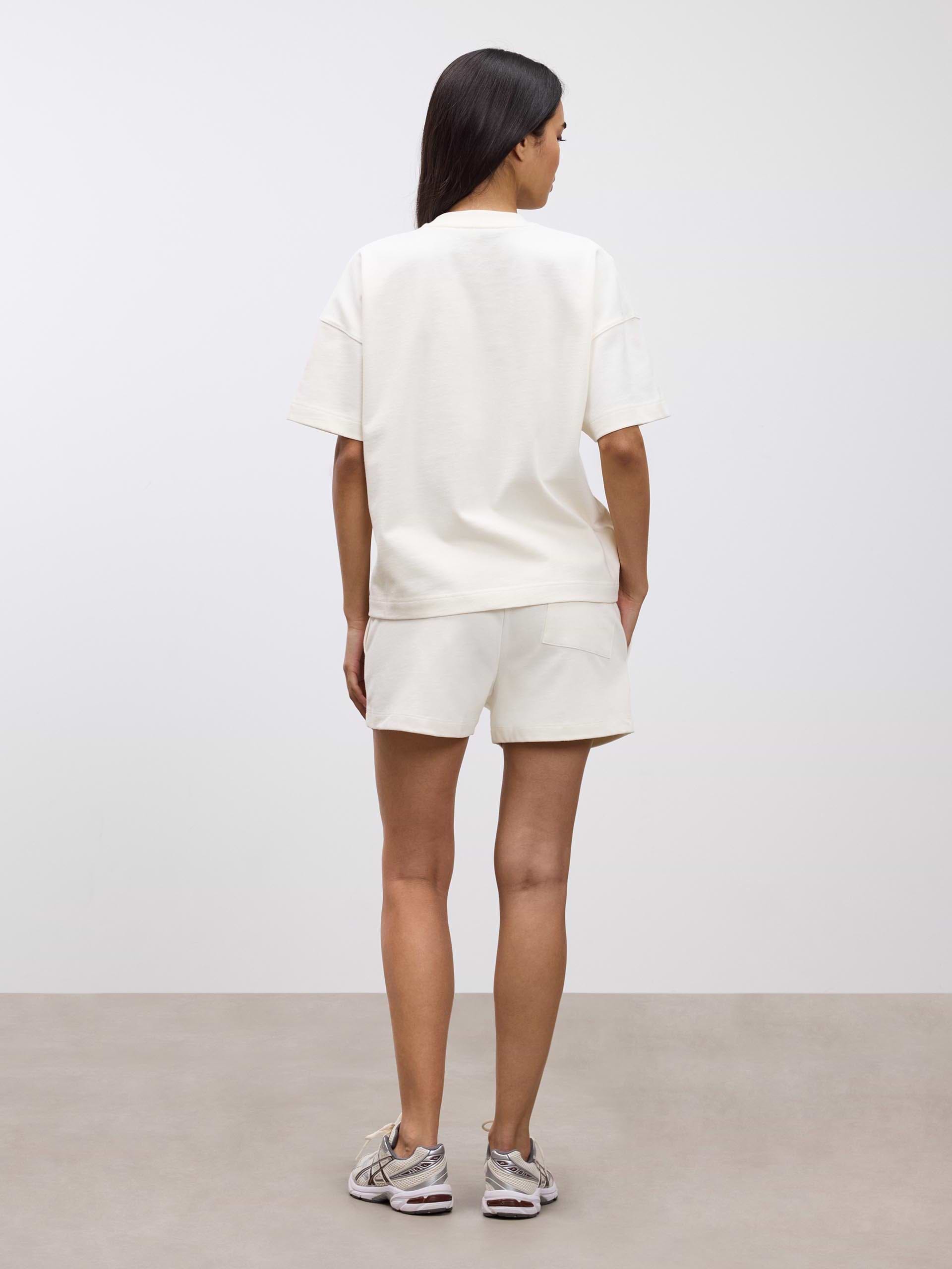 Womens Brushed Relaxed T-Shirt in Ecru